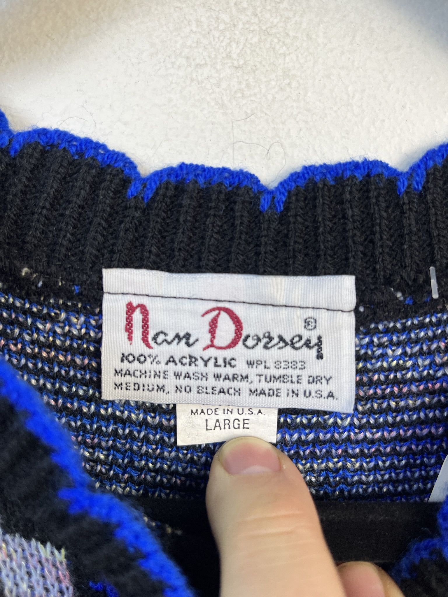 Vintage Vintage Knit Sweater 1990s Thick Knit Nan Dorsey Star of David Knit Sweater Size L Size US L / EU 52-54 / 3 - 2 Thumbnail
