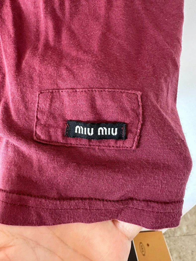 Miu Miu Miumiu Burgundy Women's Lettered Logo Vest Size US XS / EU 42 / 0 - 4 Thumbnail