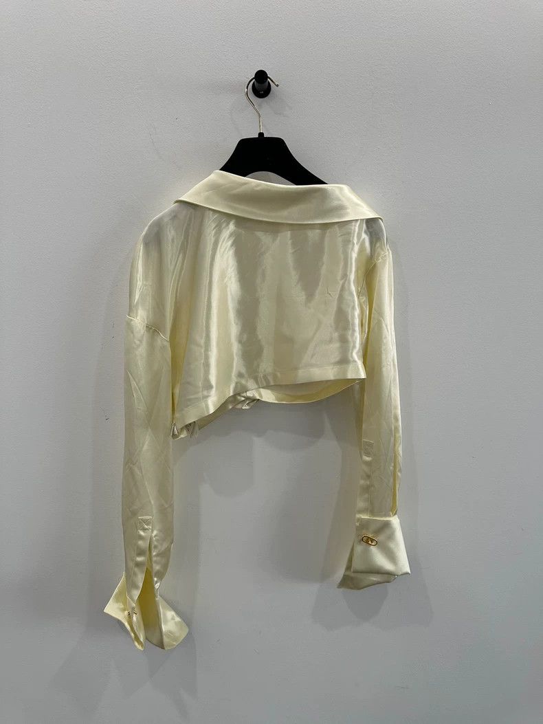 Fendi Petal Logo Short Women´s Satin Shirt Tops