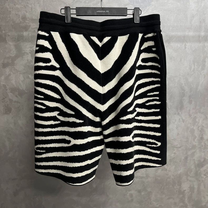 Burberry black and white zebra print pattern logo shorts others sold for 67