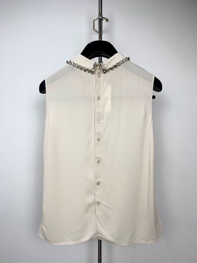 Miu Miu Miumiu Miu Miu Ocean Series Diamond Buckle White Sleeveless Vest Size US S / EU 44-46 / 1 - 2 Thumbnail