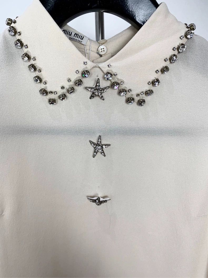 Miu Miu Miumiu Miu Miu Ocean Series Diamond Buckle White Sleeveless Vest Size US S / EU 44-46 / 1 - 3 Thumbnail