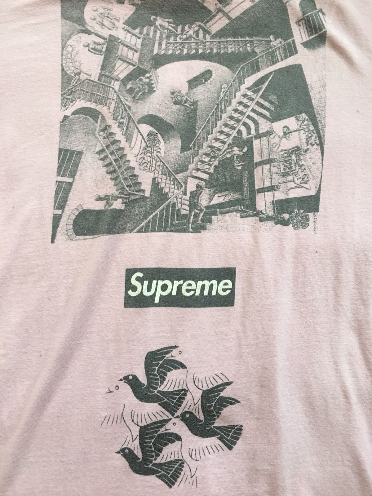 Supreme Supreme X M.C. Escher Pink Collage tee | Grailed