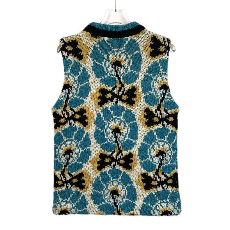 Miu Miu MiuMiu Colorful Floral Embroidered Wool Knit Vest Size US S / EU 44-46 / 1 - 2 Thumbnail