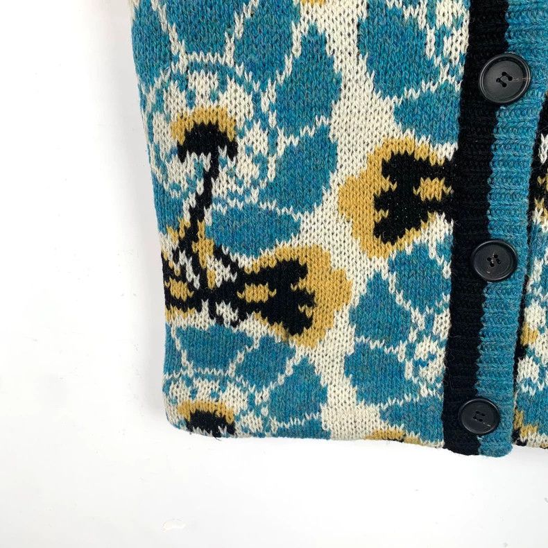 Miu Miu MiuMiu Colorful Floral Embroidered Wool Knit Vest Size US S / EU 44-46 / 1 - 4 Thumbnail