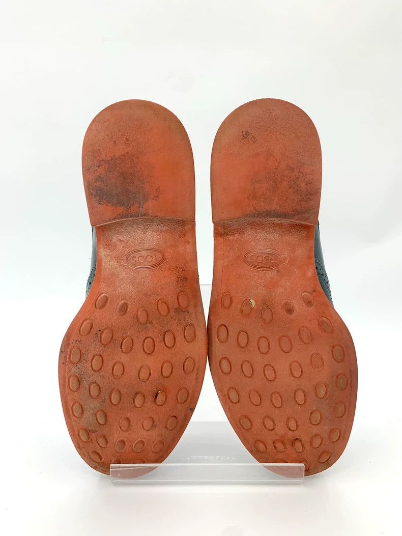 Tod's Tod's Size 40 Green Carved Laced Leather Shoes Size US 7 / EU 40 - 5 Thumbnail