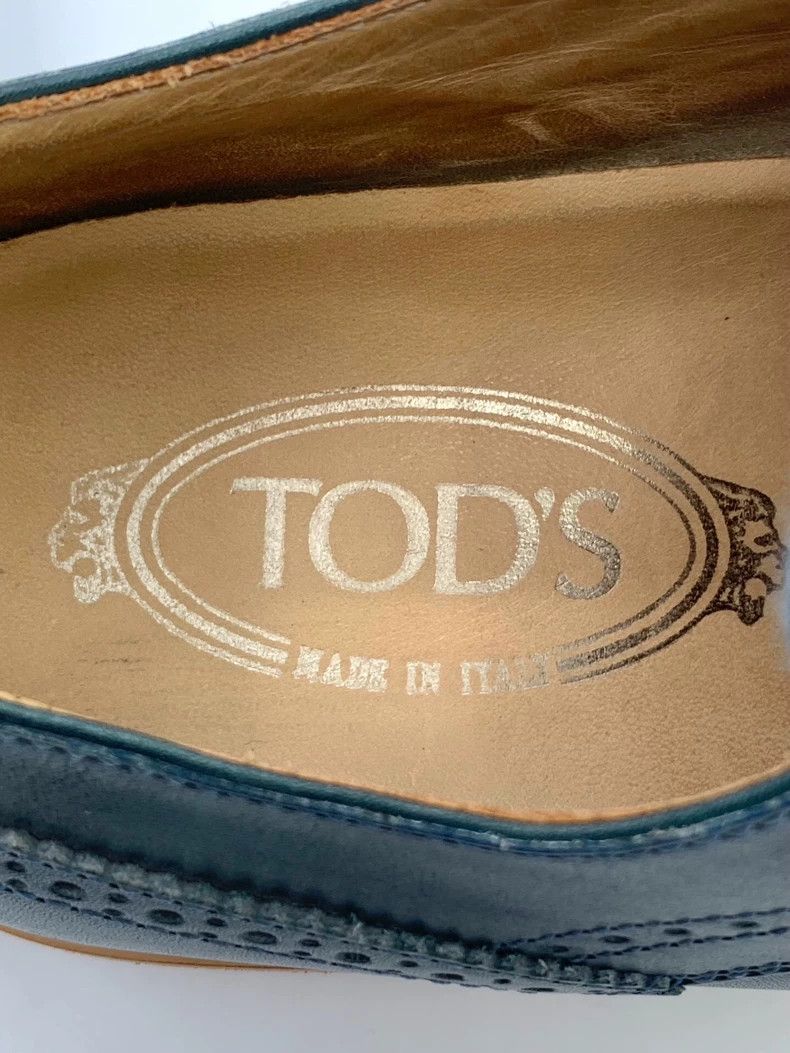 Tod's Tod's Size 40 Green Carved Laced Leather Shoes Size US 7 / EU 40 - 7 Thumbnail