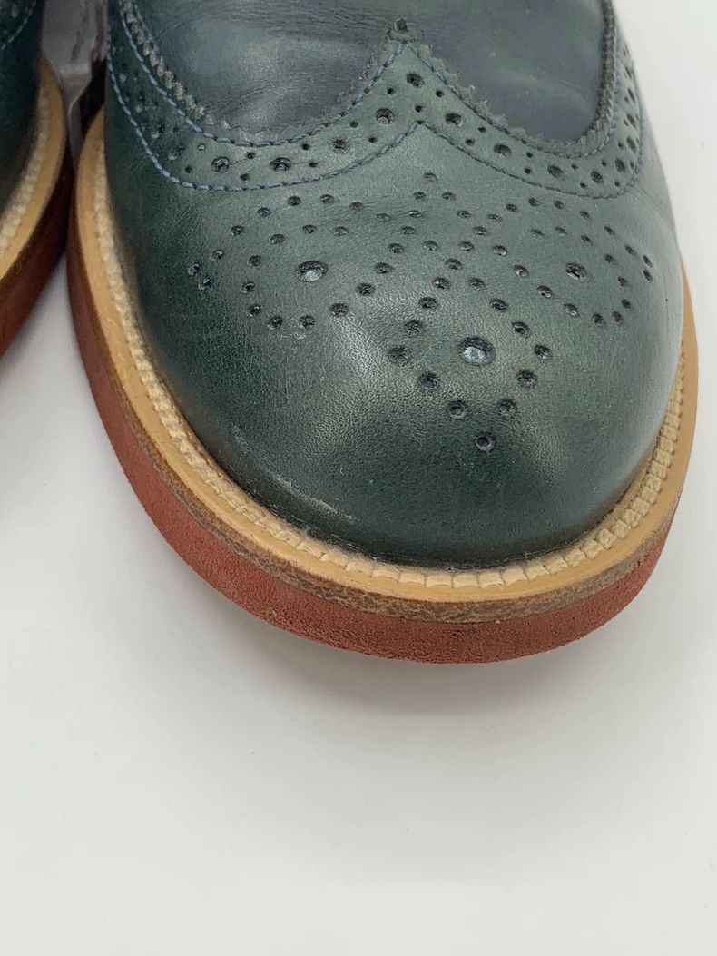Tod's Tod's Size 40 Green Carved Laced Leather Shoes Size US 7 / EU 40 - 9 Thumbnail