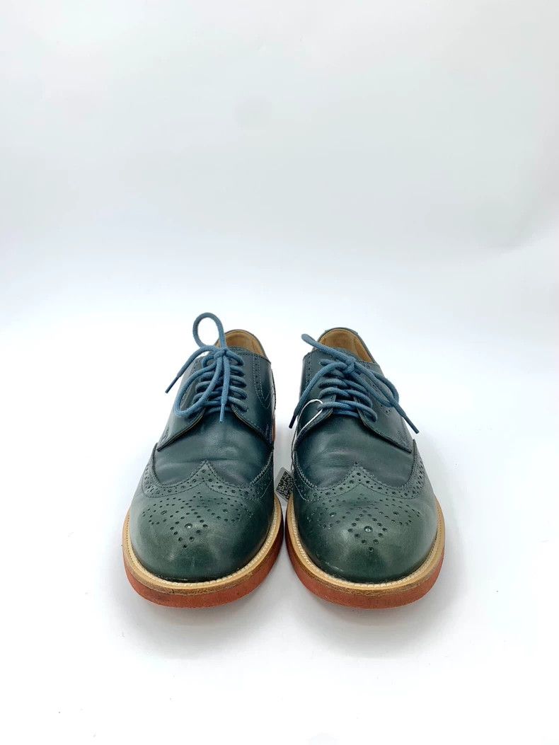 Tod's Tod's Size 40 Green Carved Laced Leather Shoes Size US 7 / EU 40 - 3 Thumbnail