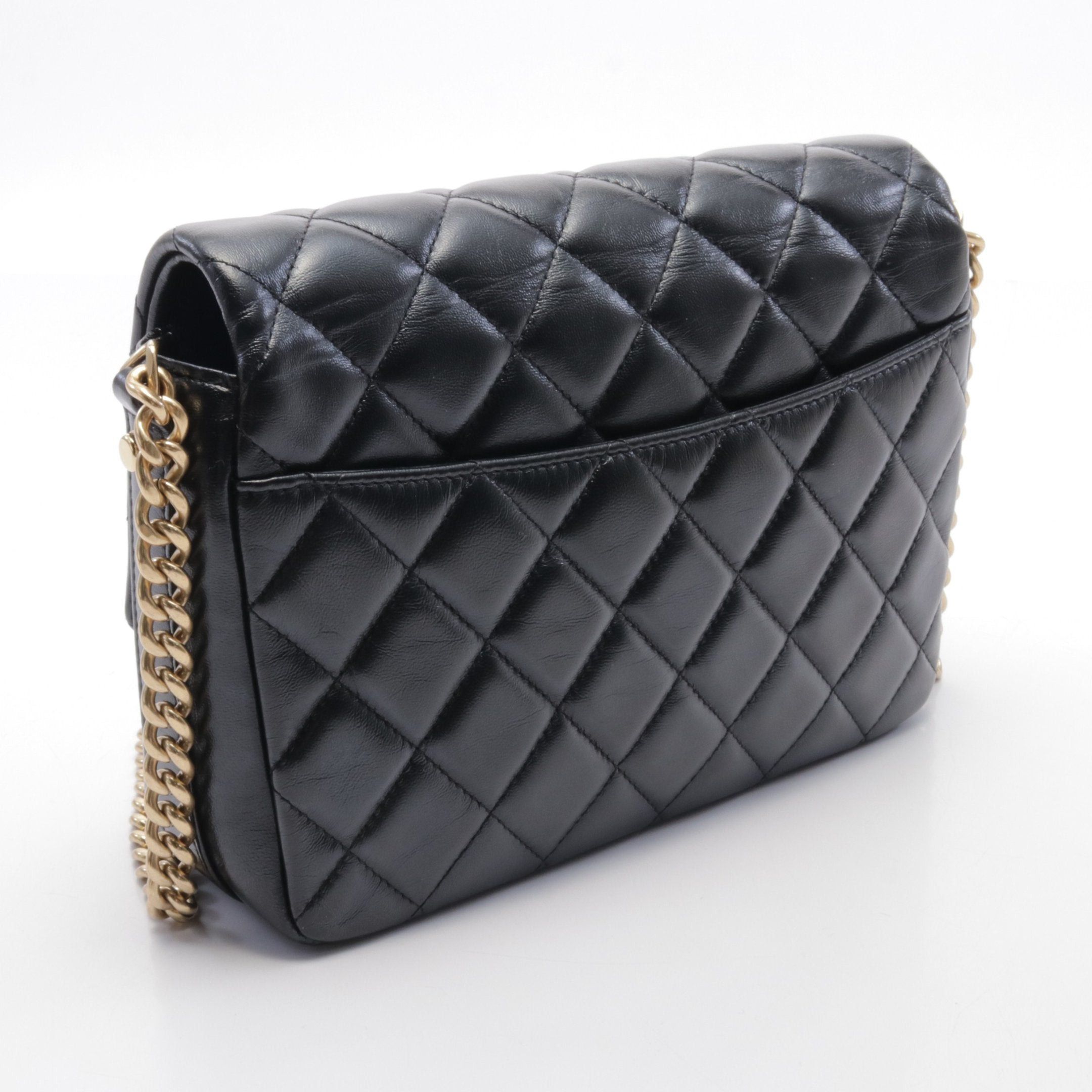Chanel Chanel Matelasse Chain Shoulder Bag Leather Black Gold Hardware Size ONE SIZE - 2 Thumbnail