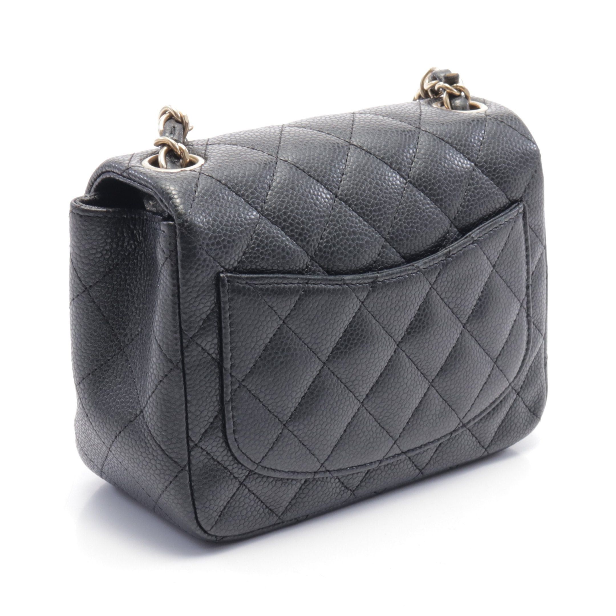Chanel Chanel Mini Matelasse Chain Shoulder Bag Caviar Skin Black Gold Hardware Size ONE SIZE - 2 Thumbnail