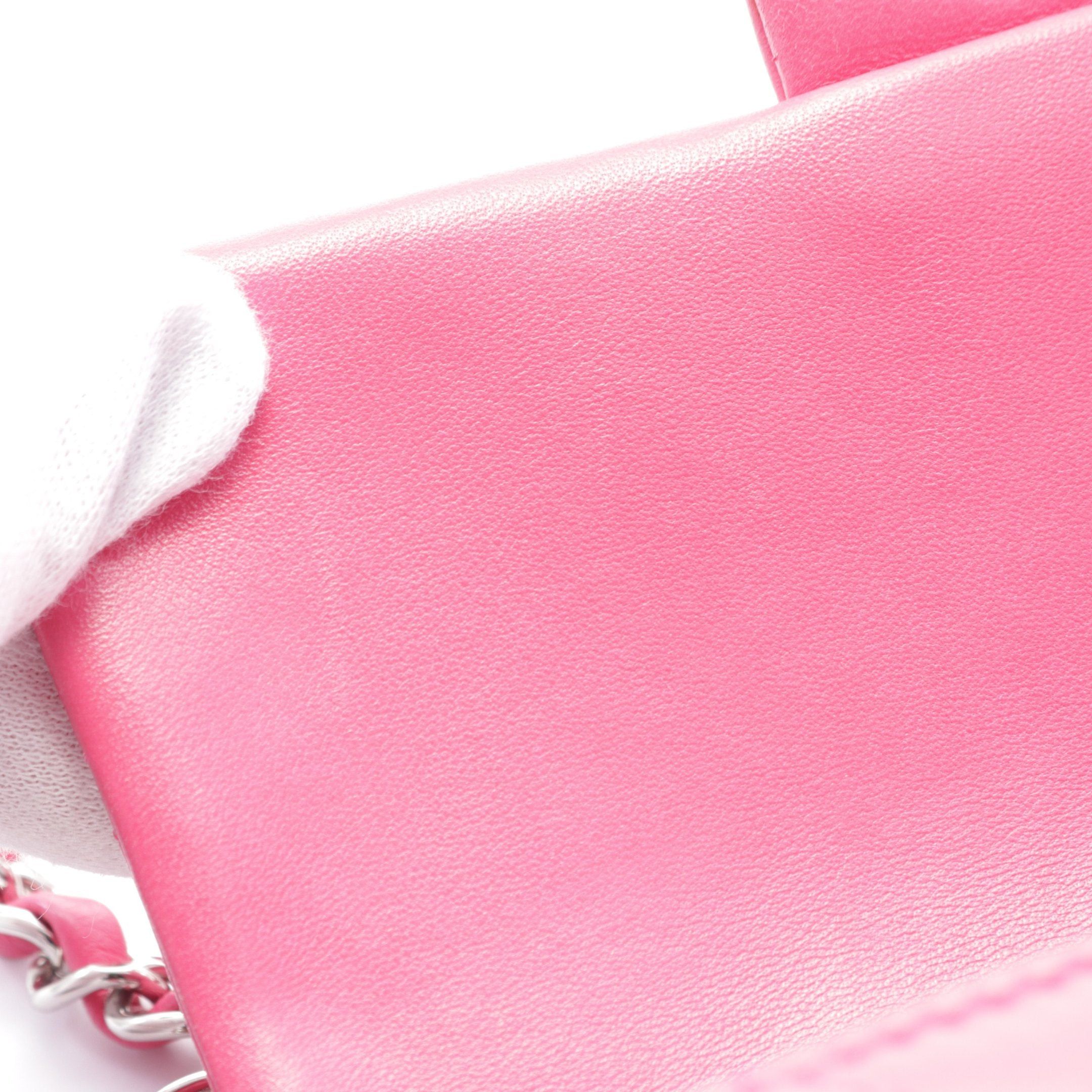 Chanel Chanel Mini Matelasse 20 Chain Shoulder Bag Leather Pink Purple Silver Hardware Size ONE SIZE - 7 Thumbnail