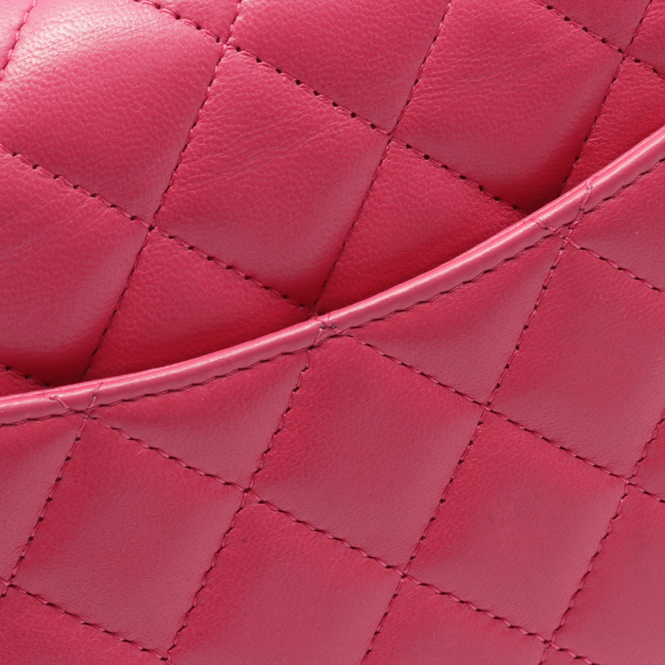 Chanel Chanel Mini Matelasse 20 Chain Shoulder Bag Leather Pink Purple Silver Hardware Size ONE SIZE - 9 Thumbnail