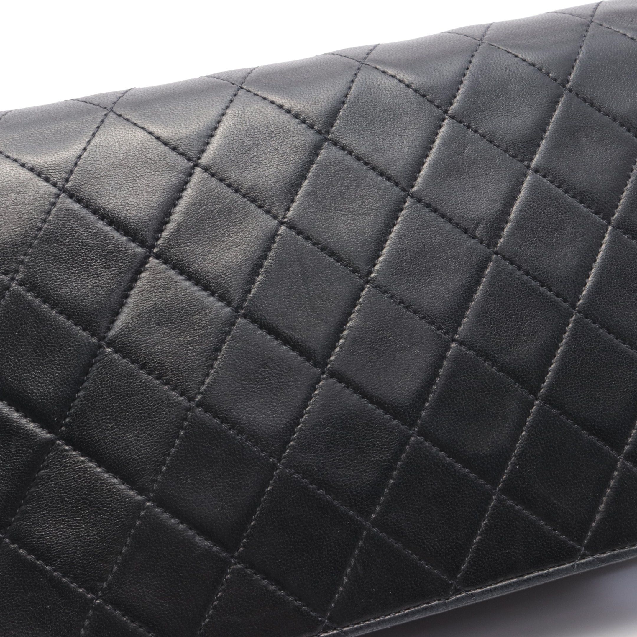 Chanel Chanel Matelasse Full Flap Chain Shoulder Bag Lambskin Black Gold Hardware Size ONE SIZE - 9 Thumbnail