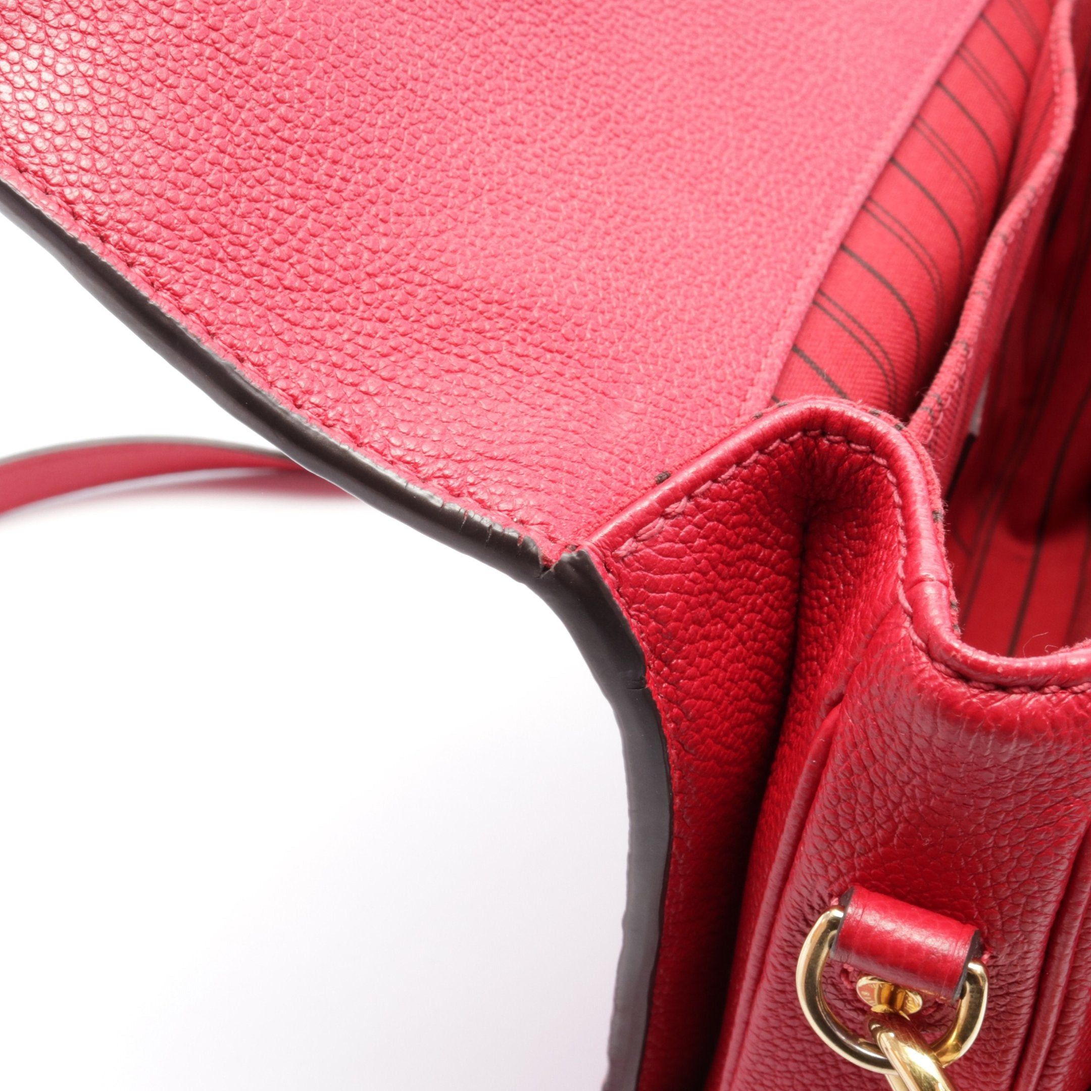 Louis Vuitton Louis Vuitton Pochette Metis Mm Monogram Empreinte Scarlet Handbag Leather Red Size ONE SIZE - 5 Thumbnail