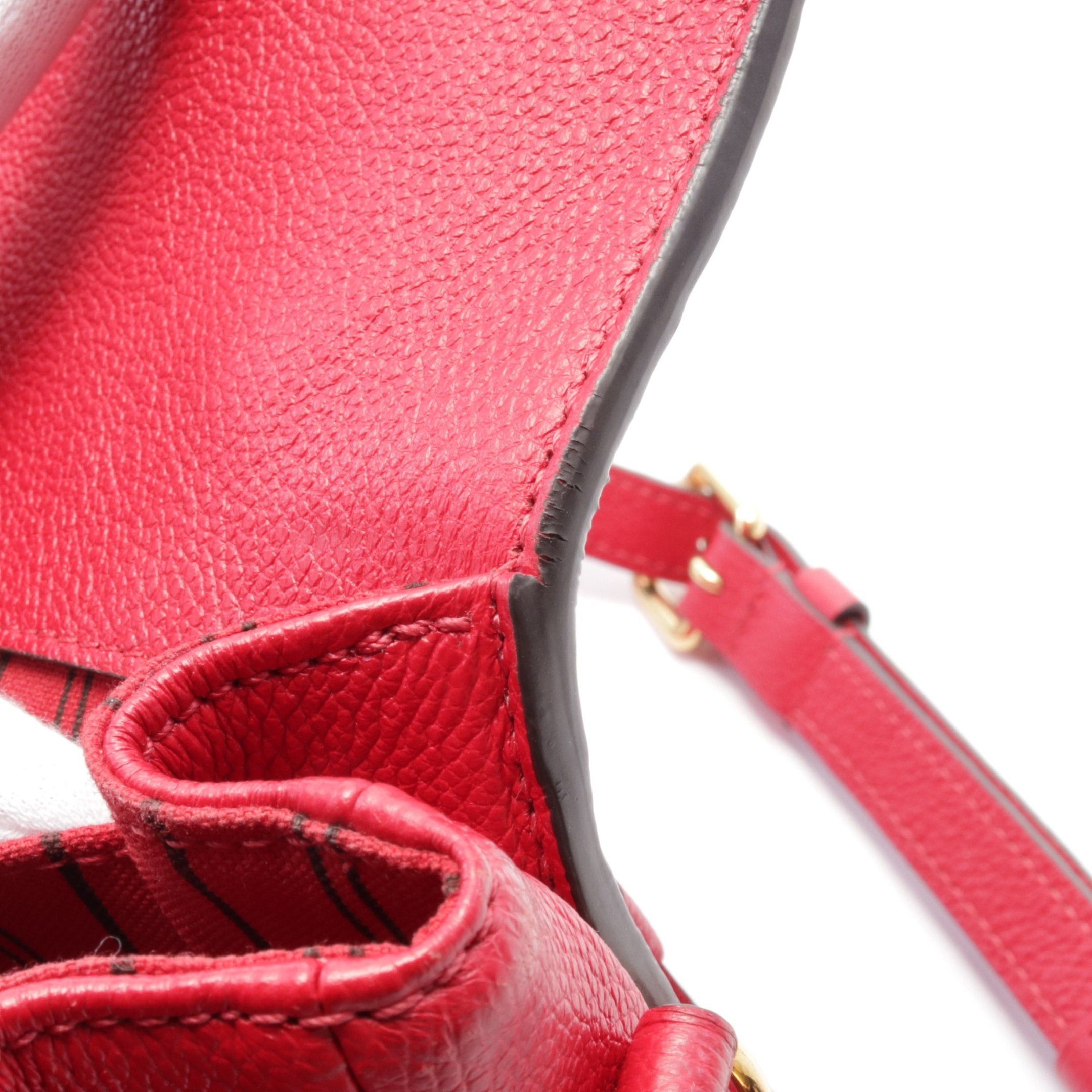 Louis Vuitton Louis Vuitton Pochette Metis Mm Monogram Empreinte Scarlet Handbag Leather Red Size ONE SIZE - 6 Thumbnail