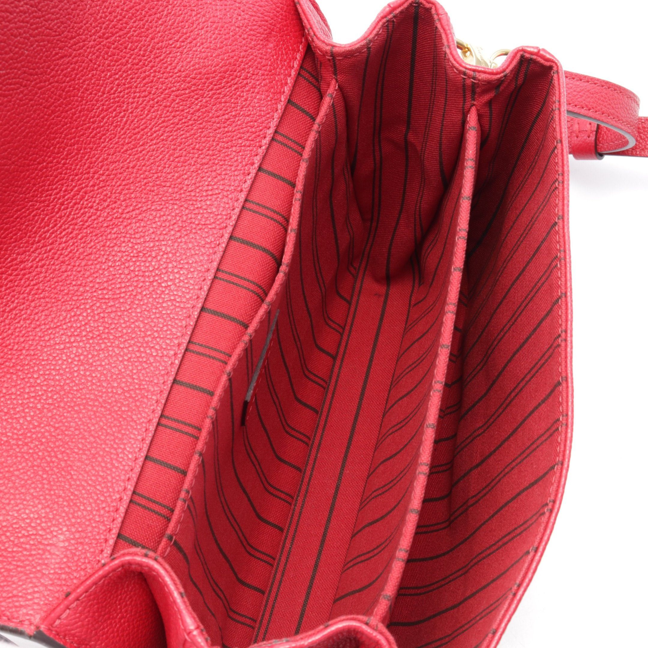 Louis Vuitton Louis Vuitton Pochette Metis Mm Monogram Empreinte Scarlet Handbag Leather Red Size ONE SIZE - 3 Thumbnail