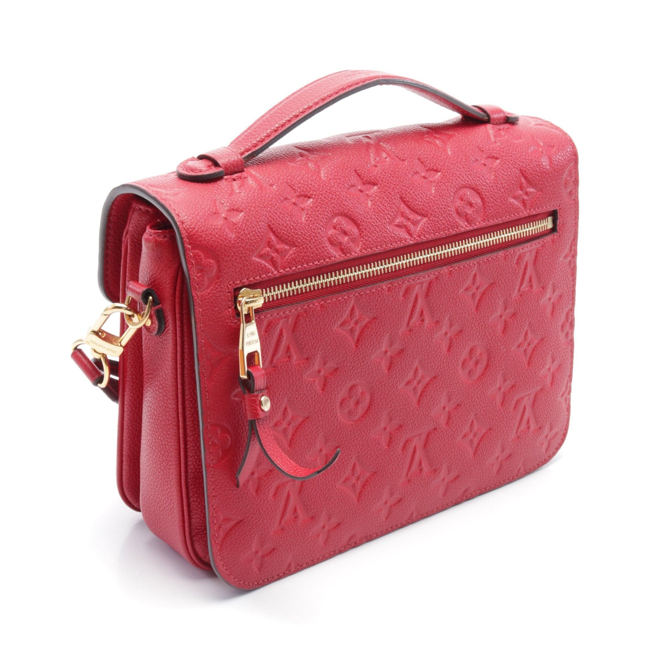 Louis Vuitton Louis Vuitton Pochette Metis Mm Monogram Empreinte Scarlet Handbag Leather Red Size ONE SIZE - 2 Thumbnail