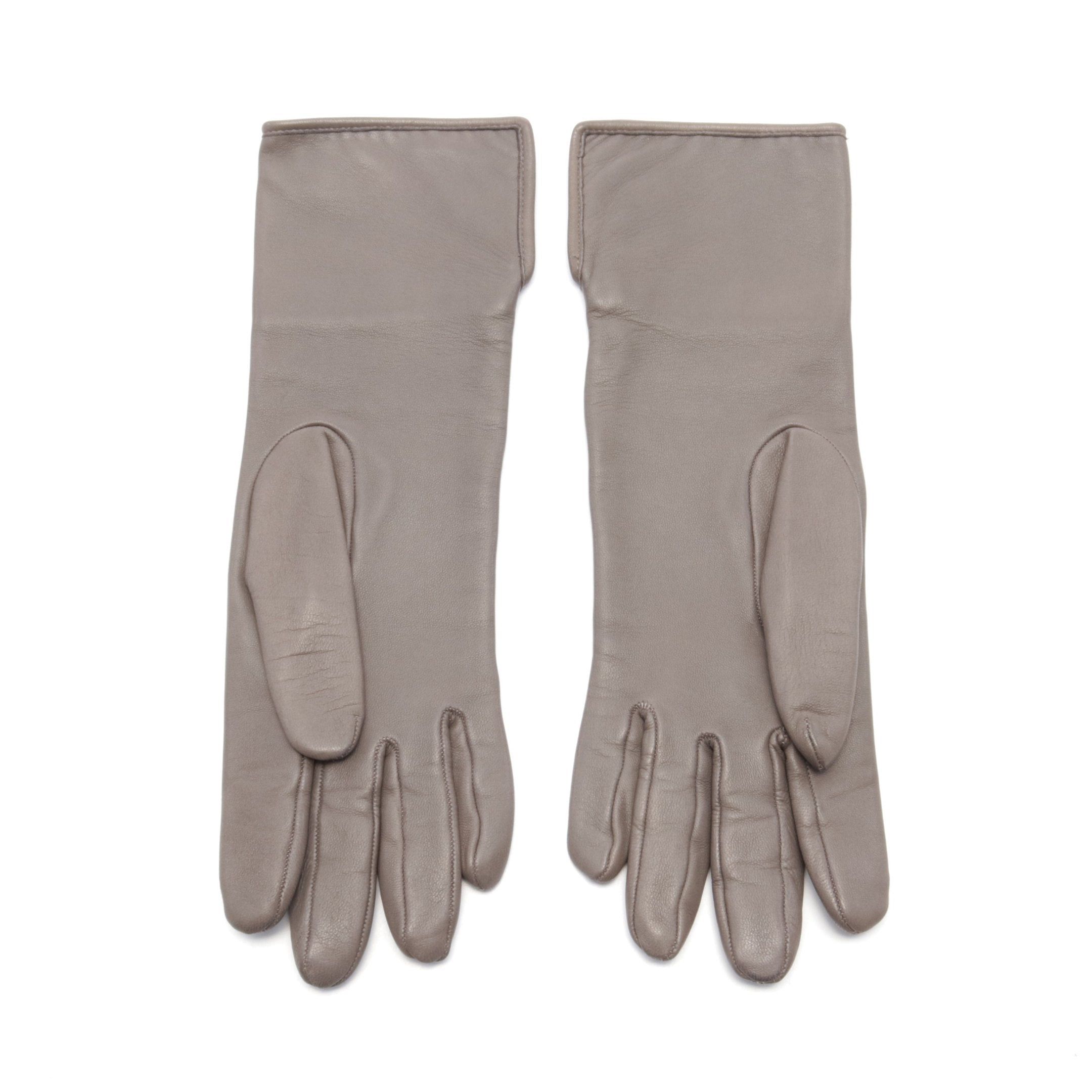 Hermes Hermes Gloves Glove Leather Gray Size ONE SIZE - 2 Thumbnail