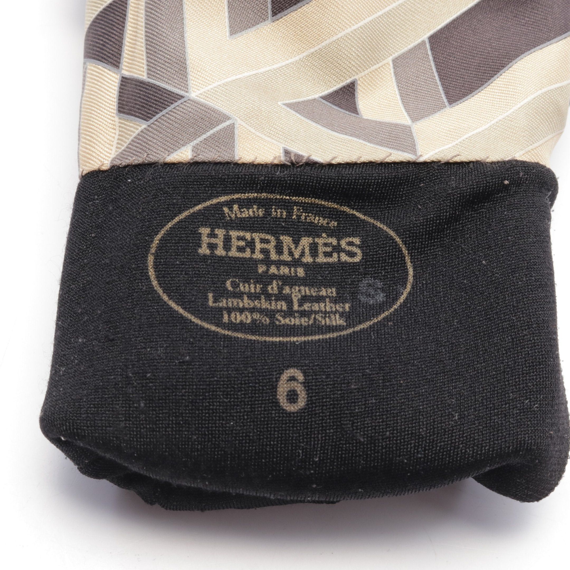 Hermes Hermes Gloves Glove Leather Gray Size ONE SIZE - 3 Thumbnail