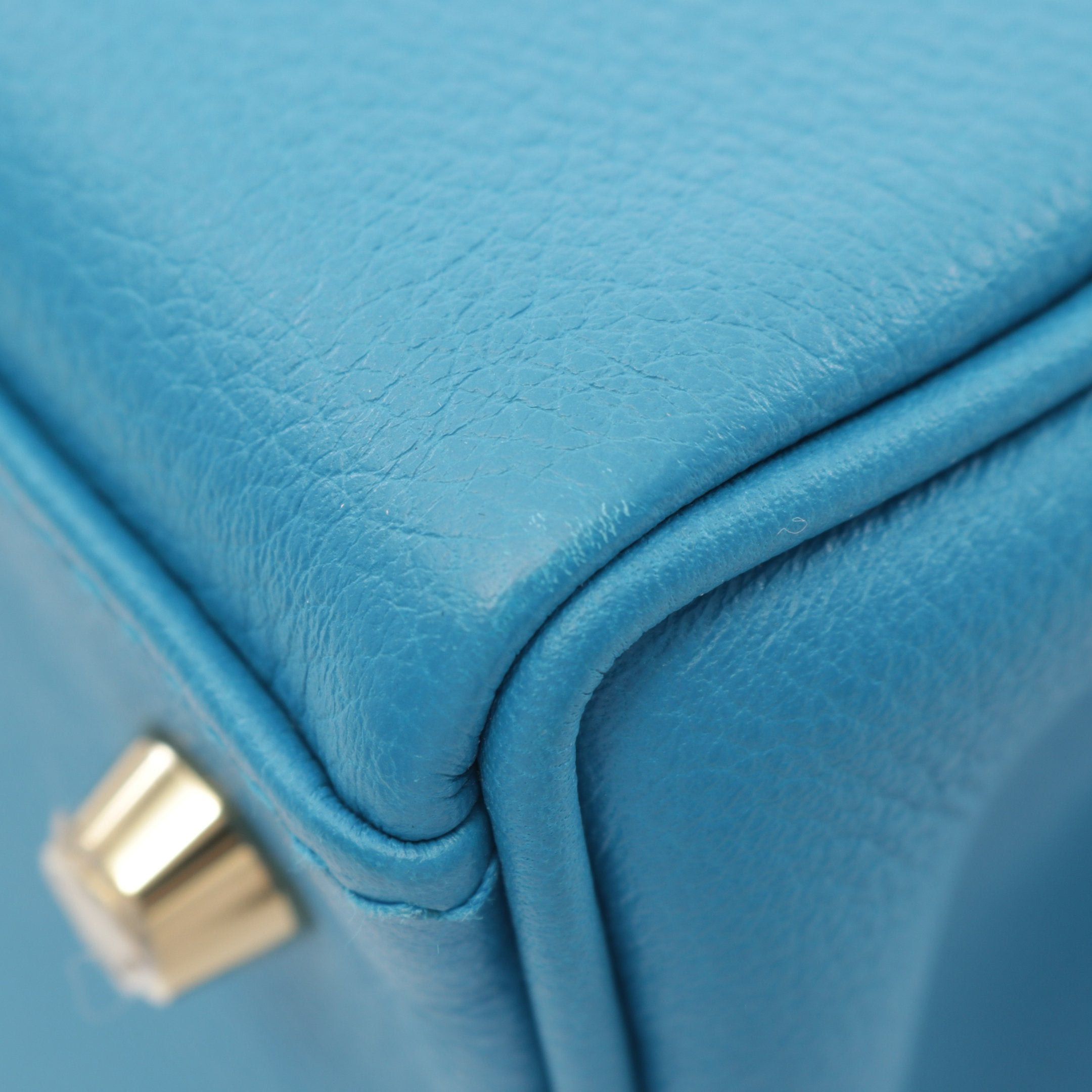 Hermes Hermes Kelly28 Blue Zanzibar Handbag Leather Gold Hardware Inner Stitch A Stamp Size ONE SIZE - 6 Thumbnail