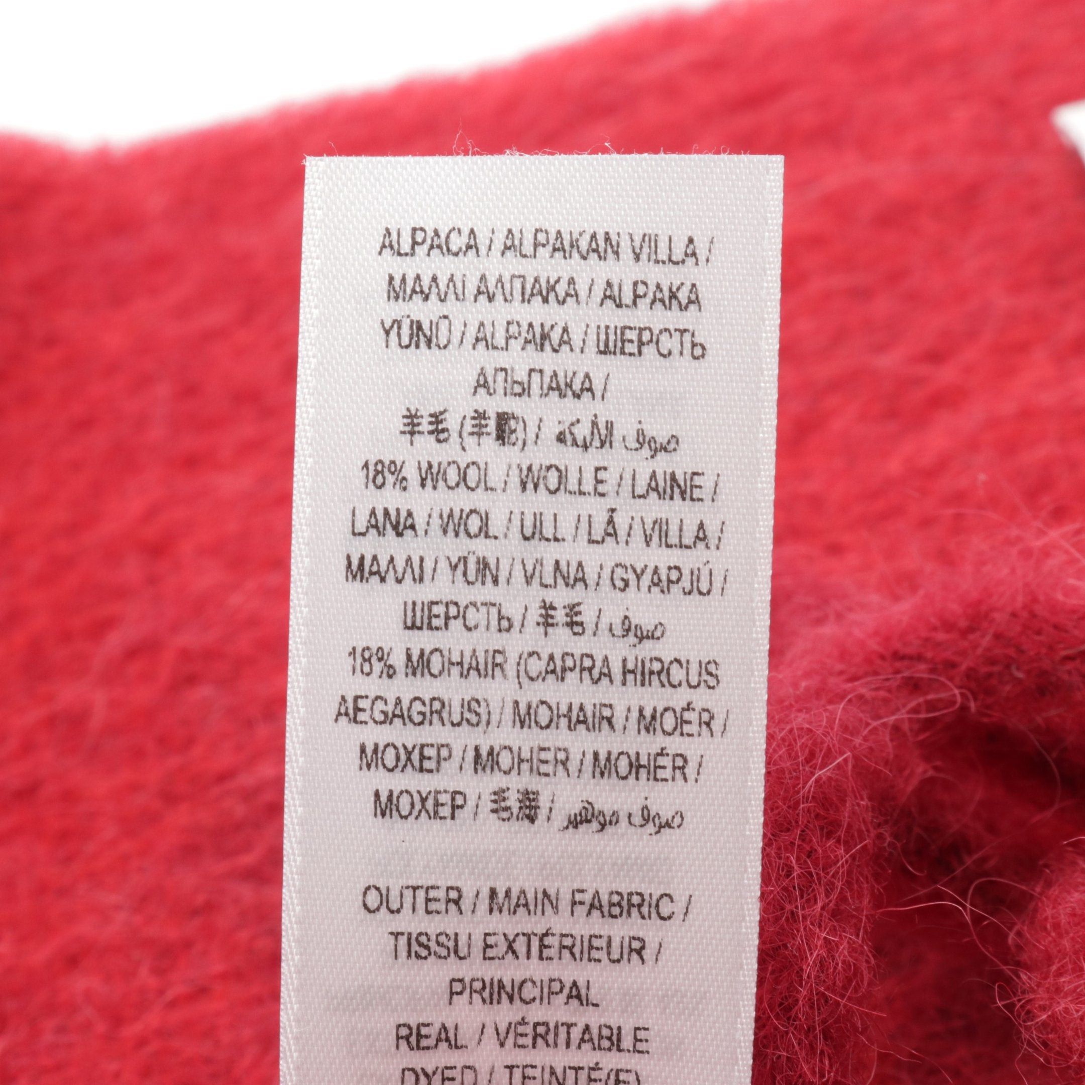 Burberry Burberry Scarf Logo Polyamide Alpaca Wool Mohair Red Size ONE SIZE - 4 Thumbnail