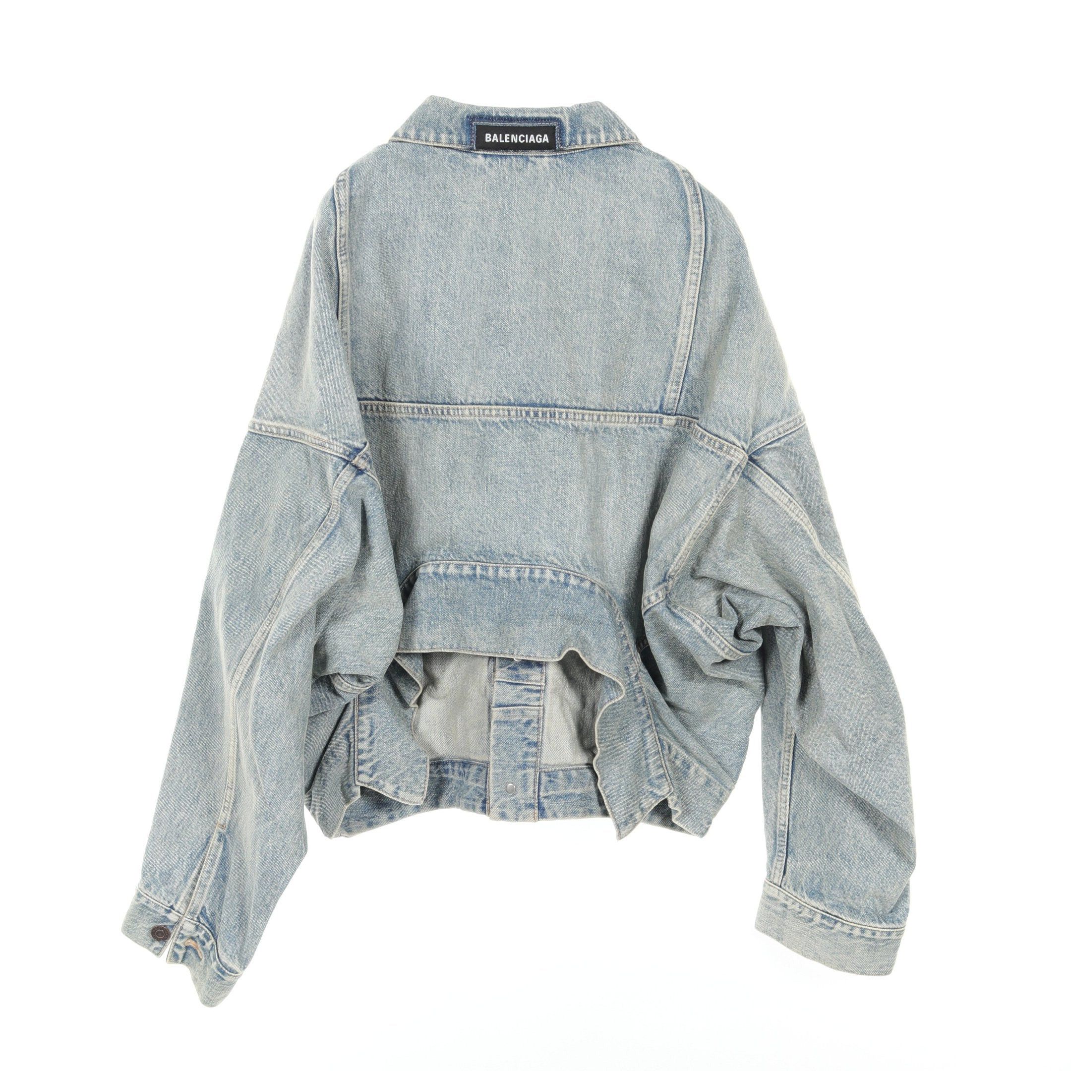 Balenciaga Balenciaga Upside Down Denim Jacket Cotton Indigo Blue Processing Size ONE SIZE - 2 Thumbnail