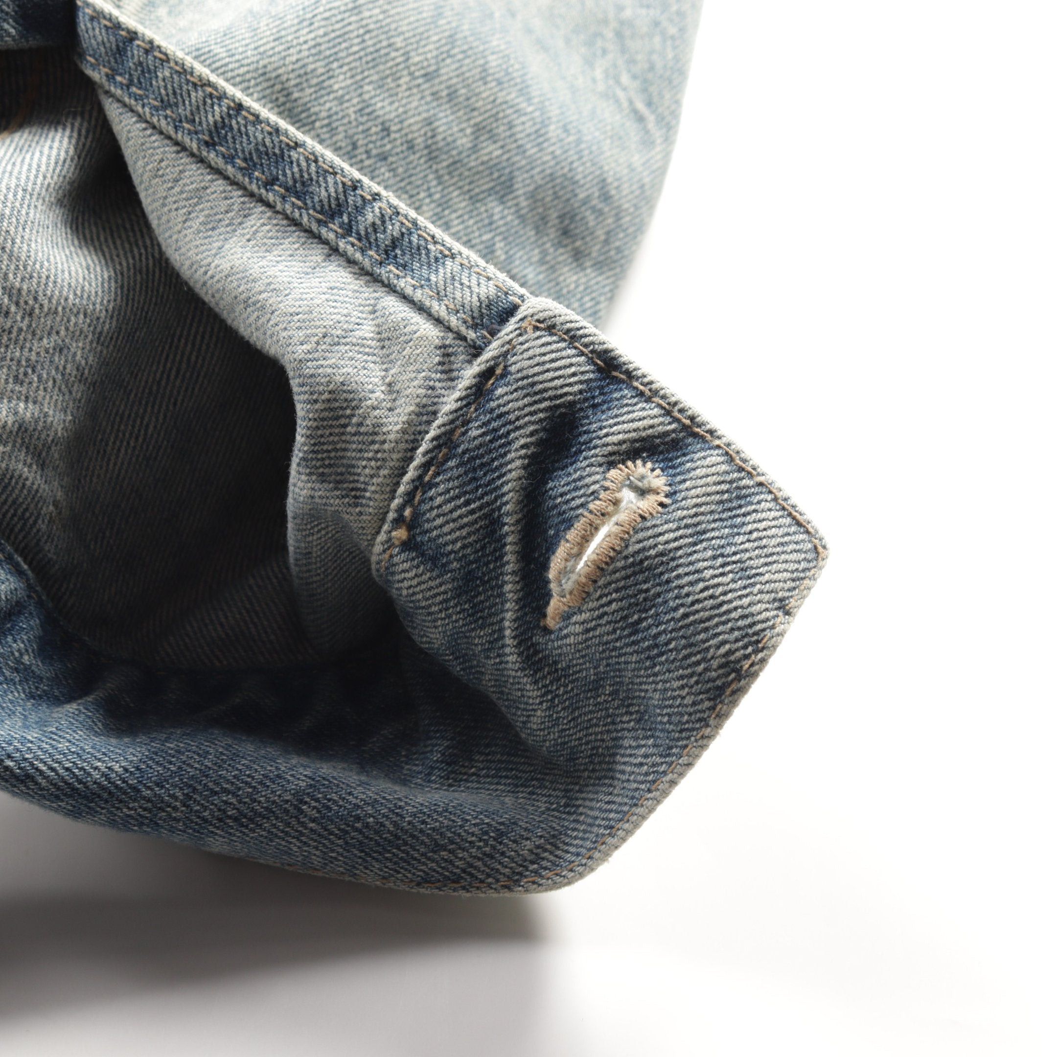 Balenciaga Balenciaga Upside Down Denim Jacket Cotton Indigo Blue Processing Size ONE SIZE - 9 Thumbnail