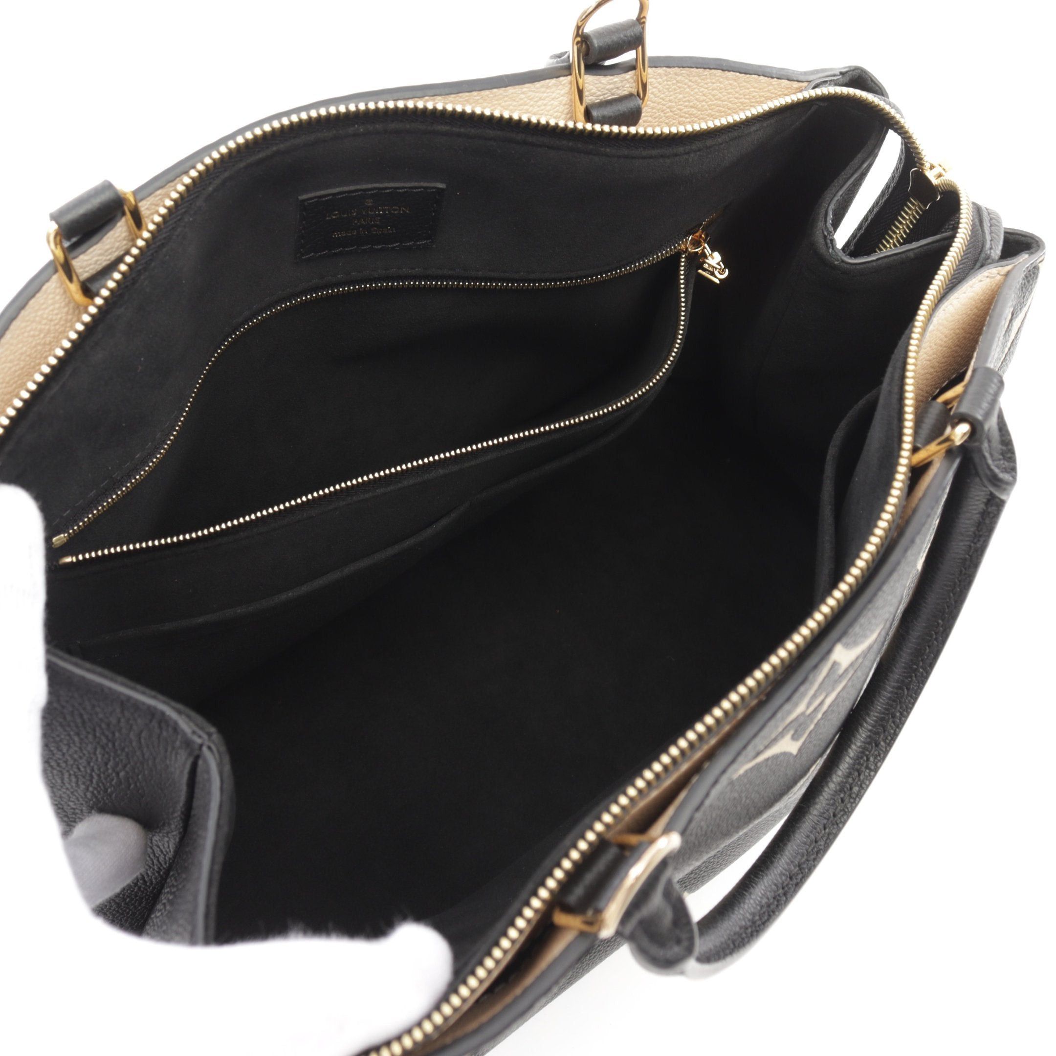 Louis Vuitton Louis Vuitton Grand Palais Mm Bicolor Monogram Empreinte Handbag Leather Black Beige Size ONE SIZE - 3 Thumbnail