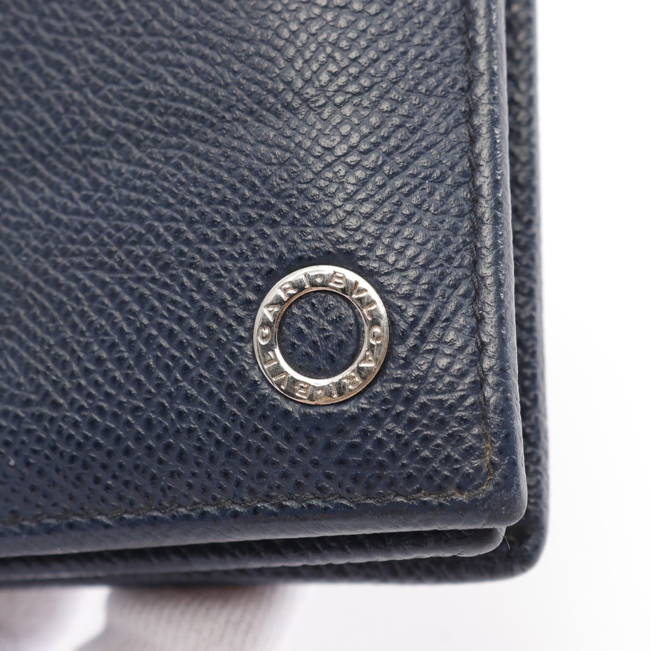 Bvlgari Bvlgari Bvlgari Man Bi-Fold Long Wallet Leather Dark Navy Size ONE SIZE - 8 Thumbnail