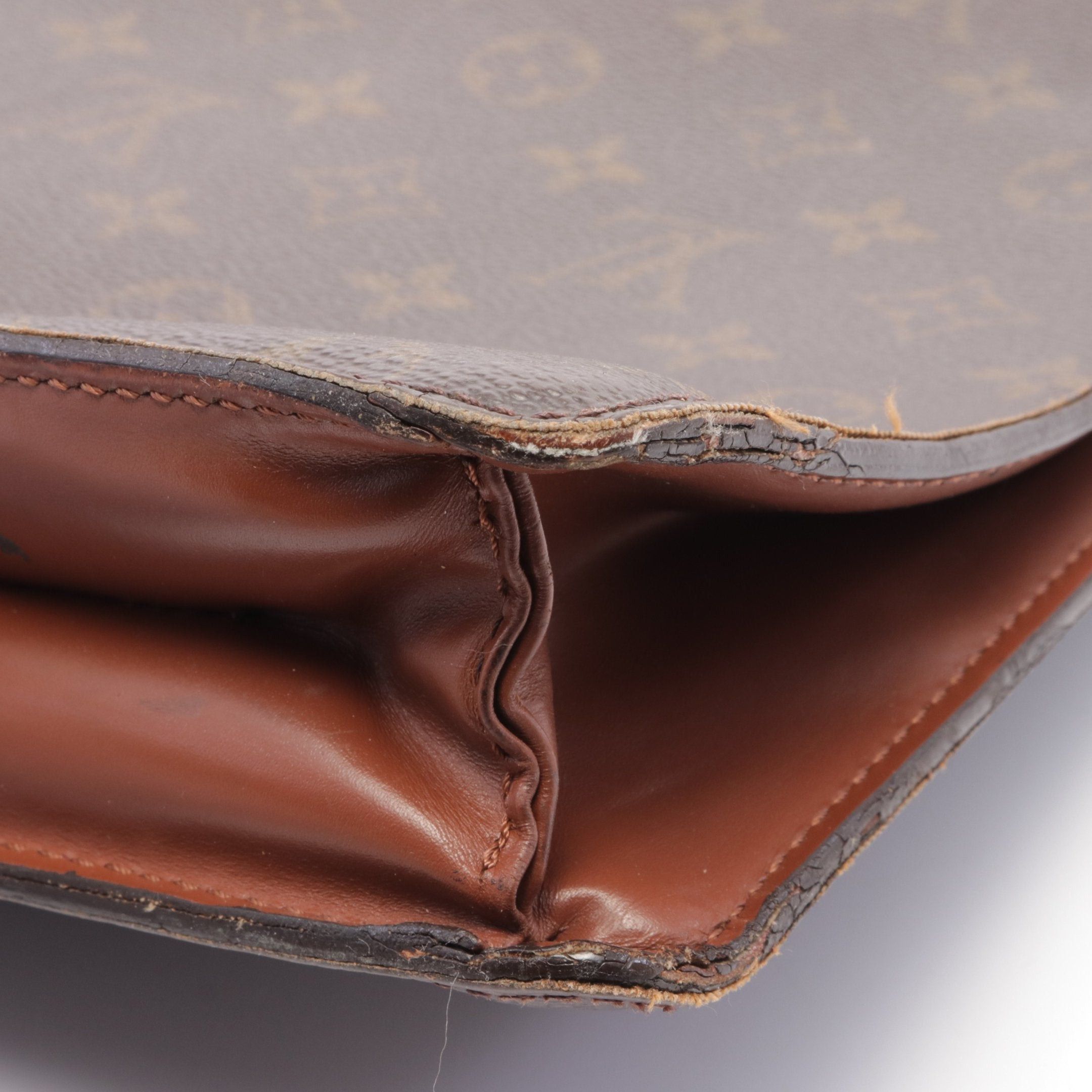 Louis Vuitton Louis Vuitton Porte Document Monogram Briefcase Business Bag Leather Brown Size ONE SIZE - 10 Thumbnail