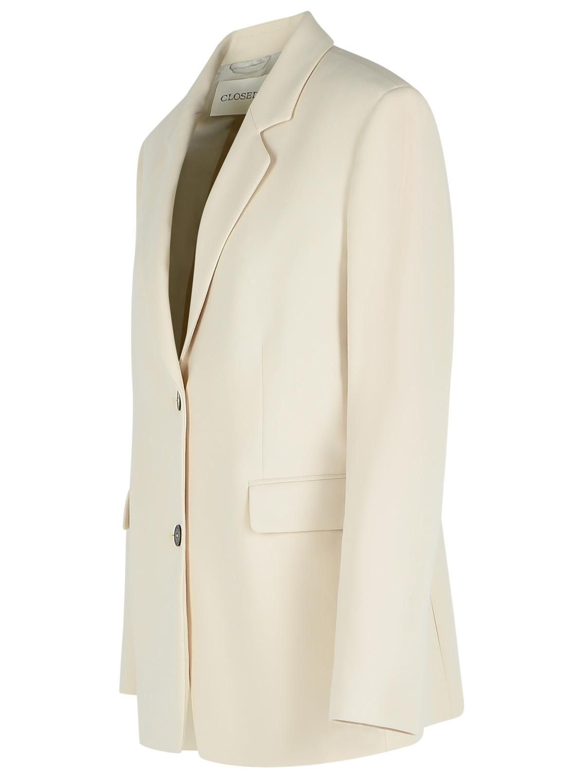 CLOSED CLOSED 'Lola' Blazer In Beige Viscose Blend Size M / US 6-8 / IT 42-44 - 2 Thumbnail