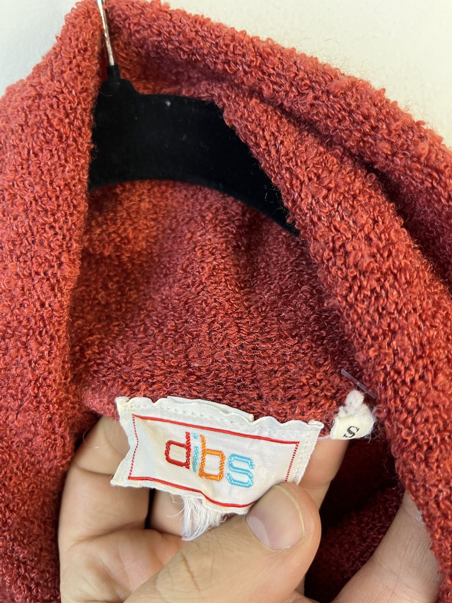Vintage Vintage Knit Sweater 1990s Thick Knit Dibs Red Terry Cloth Knit Sweater Size S Size US S / EU 44-46 / 1 - 2 Thumbnail