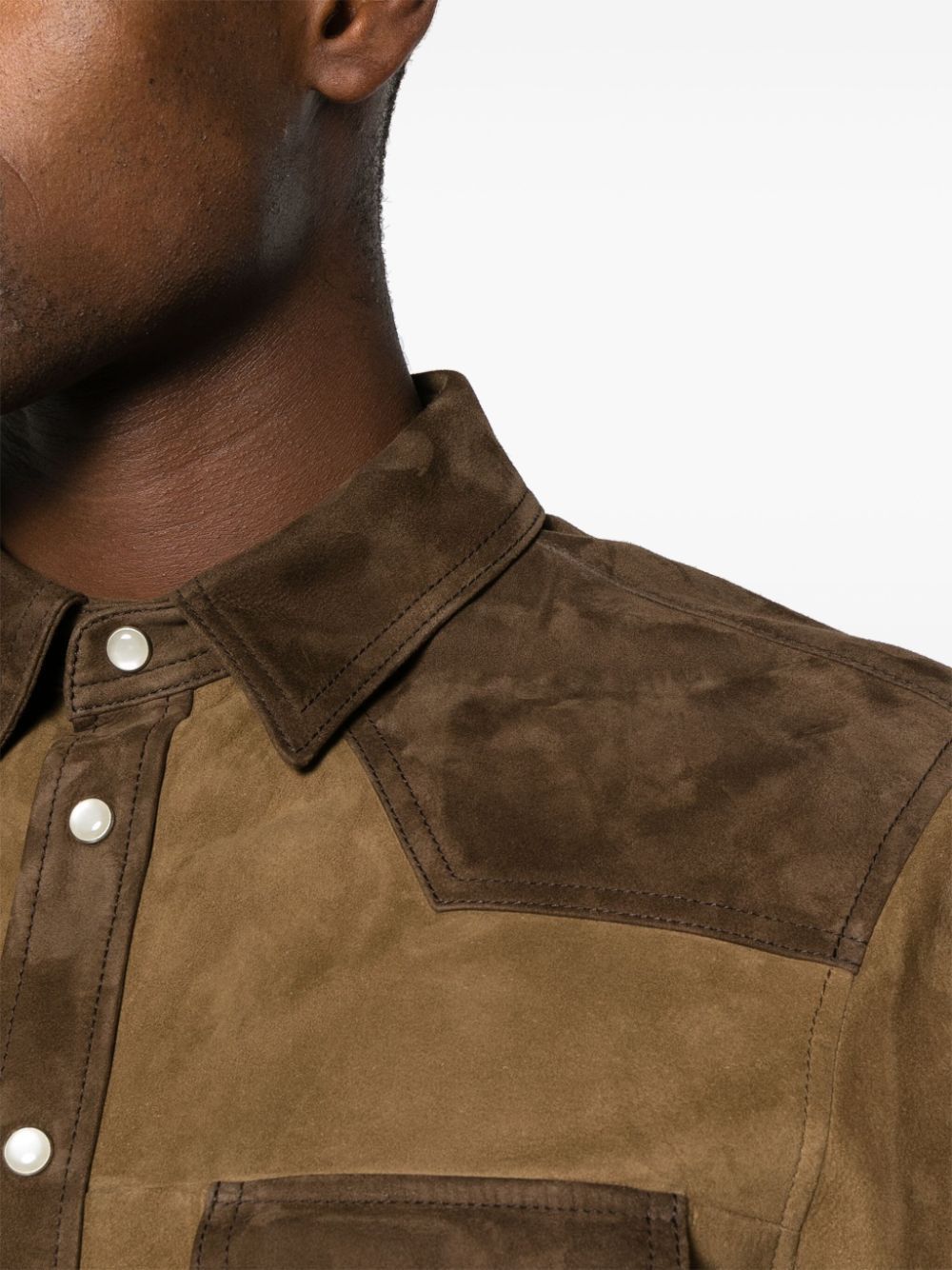 Tom Ford $6.3K VALUE panelled suede shirt jacket Size US S / EU 44-46 / 1 - 4 Thumbnail
