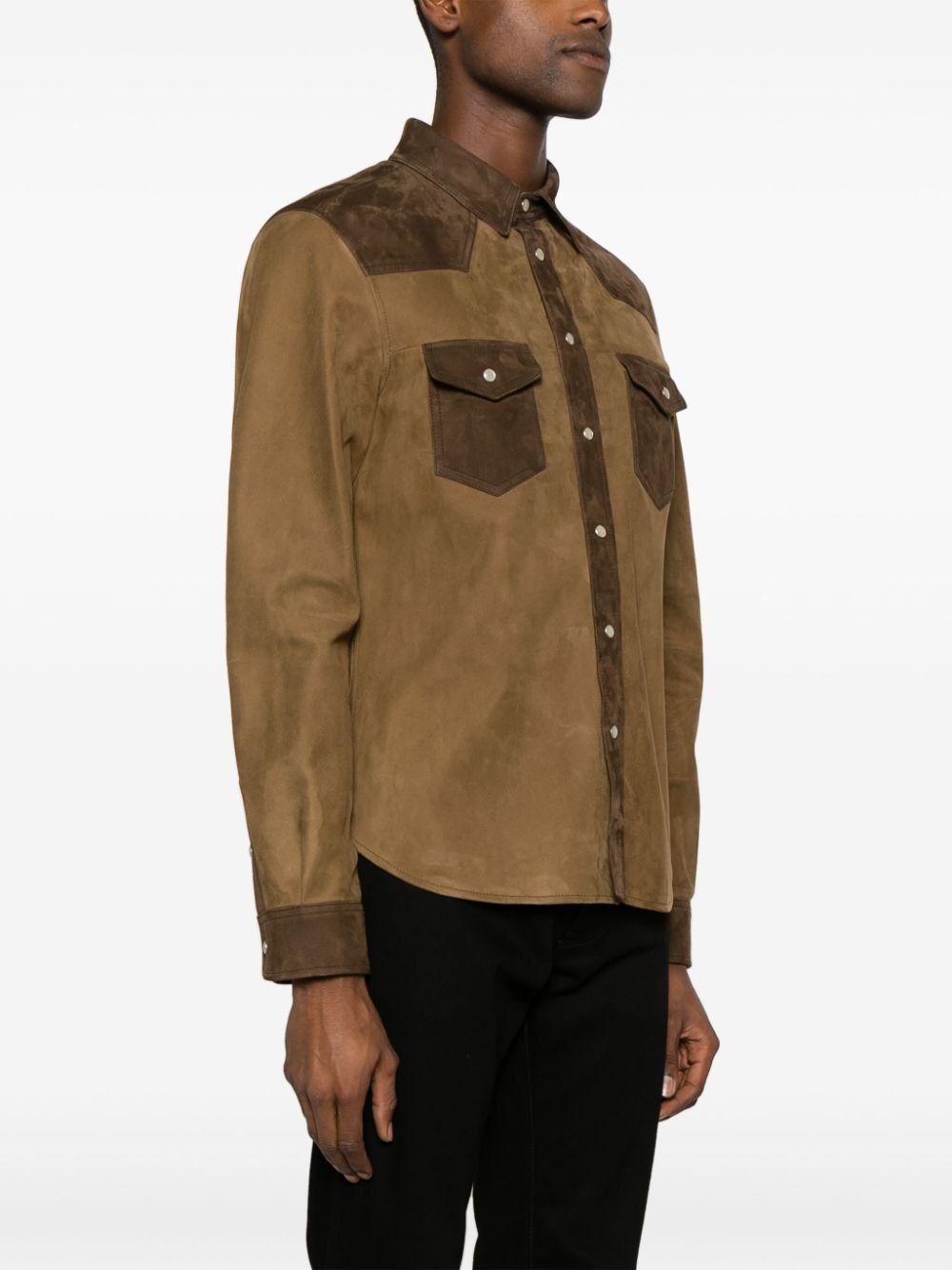 Tom Ford $6.3K VALUE panelled suede shirt jacket Size US M / EU 48-50 / 2 - 2 Thumbnail