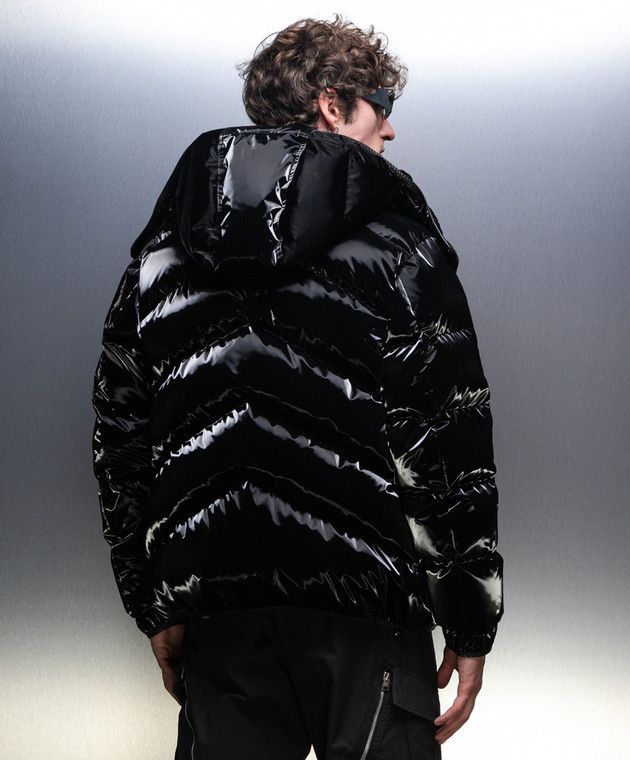 Tom Ford $6K VALUE BLACK DOWN JACKET WITH HOLOGRAPHIC EFFECT Size US M / EU 48-50 / 2 - 4 Thumbnail