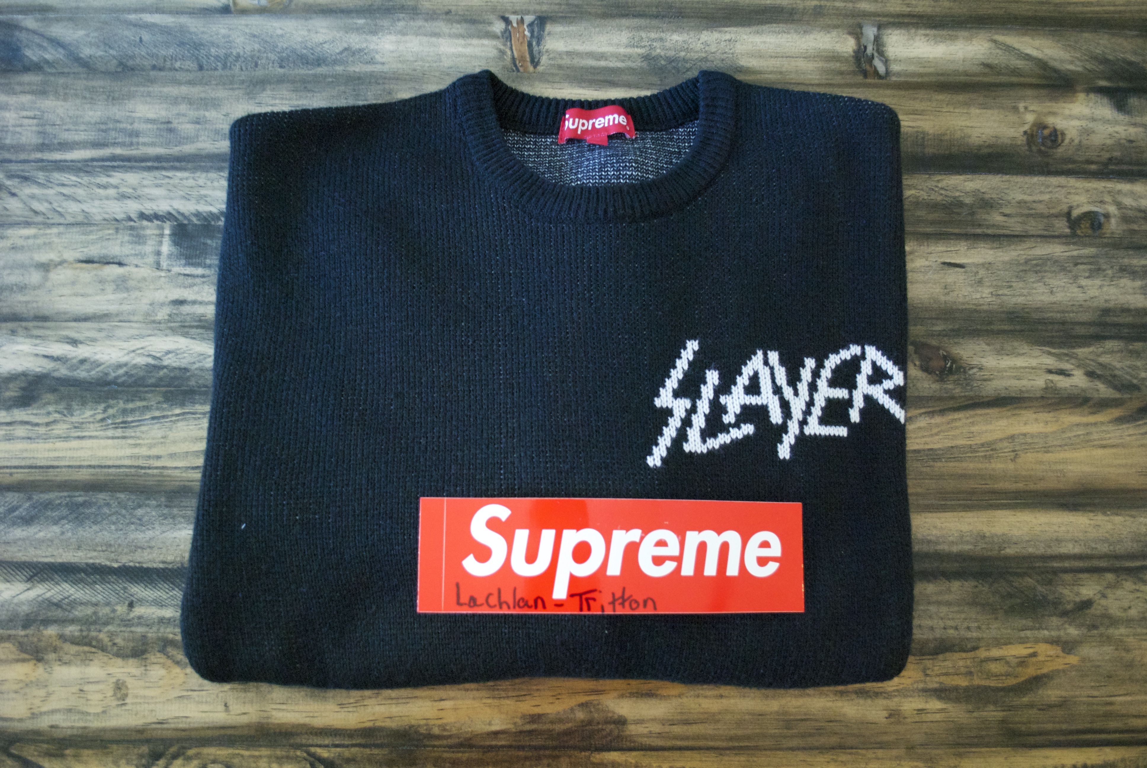 Supreme slayer sweater sale