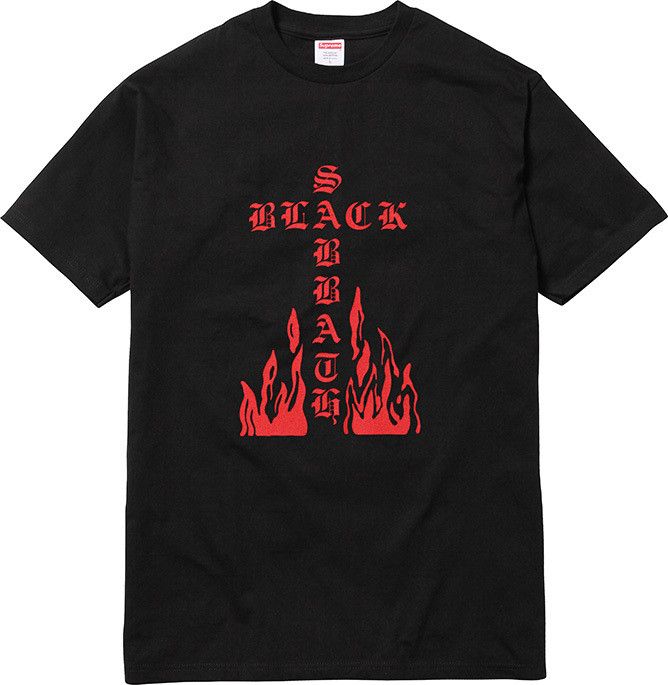 Supreme Black Sabbath Cross Tee Grailed