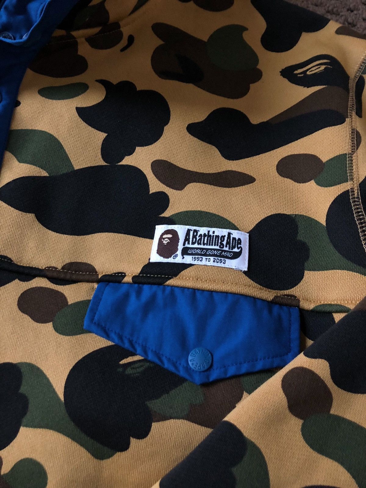 Bape Bape Half Snap Camo Pullover Sweater Size US XL / EU 56 / 4 - 3 Thumbnail