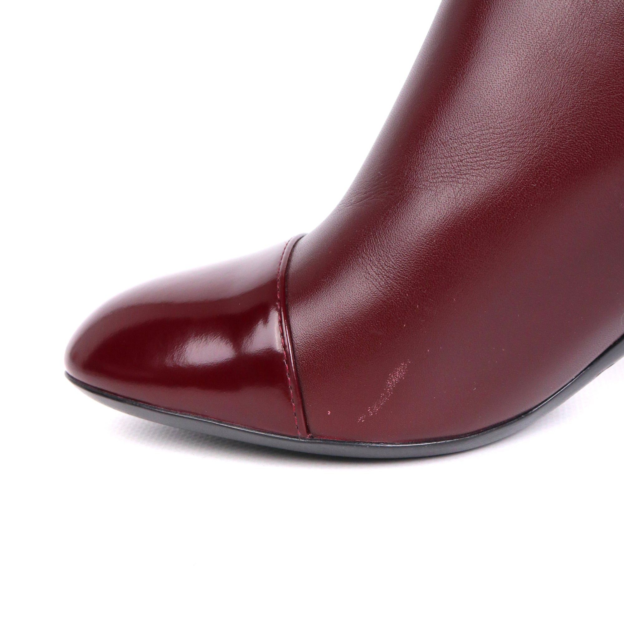 Louis Vuitton LOUIS VUITTON - Louis Vuitton ankle boots in burgundy leather Size US 5.5 / IT 35.5 - 4 Thumbnail