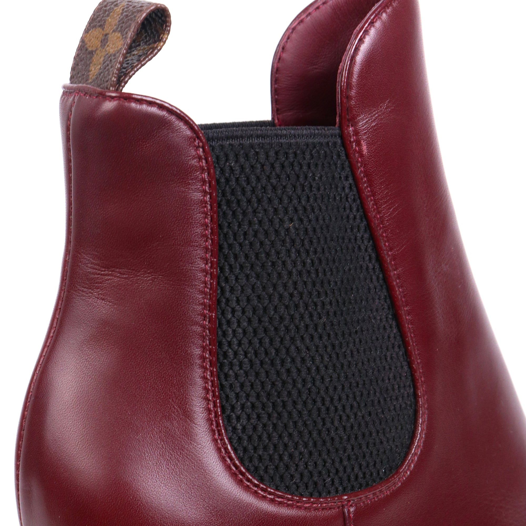 Louis Vuitton LOUIS VUITTON - Louis Vuitton ankle boots in burgundy leather Size US 5.5 / IT 35.5 - 5 Thumbnail
