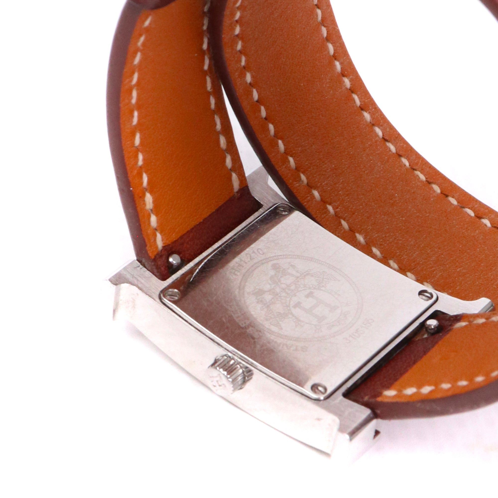 Hermes HERMÈS - Heure H Hermès mini model watch in brown leather Size ONE SIZE - 5 Thumbnail