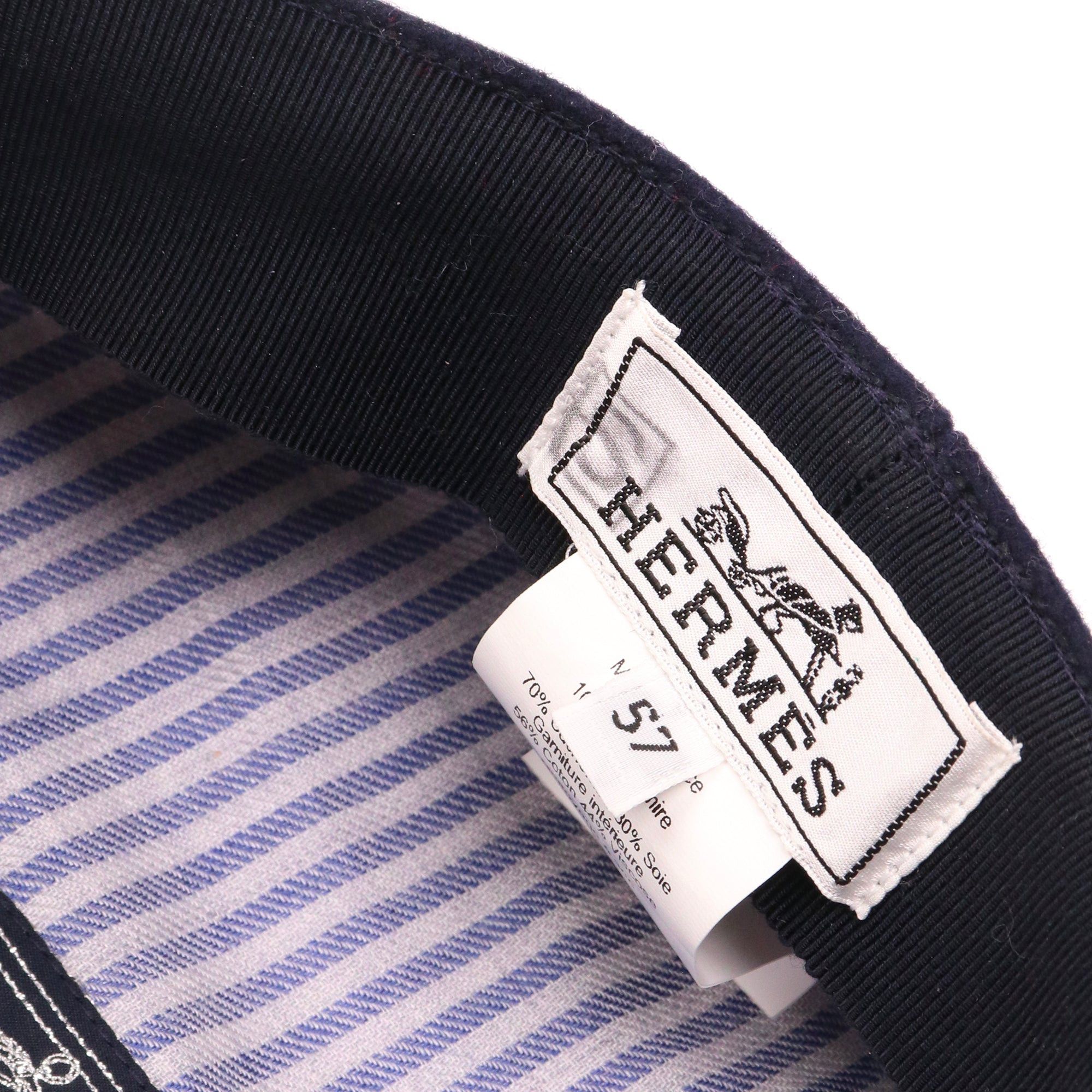 Hermes HERMÈS - Belle-Ile Hermès cap in navy blue cashmere (T57) Size ONE SIZE - 5 Thumbnail