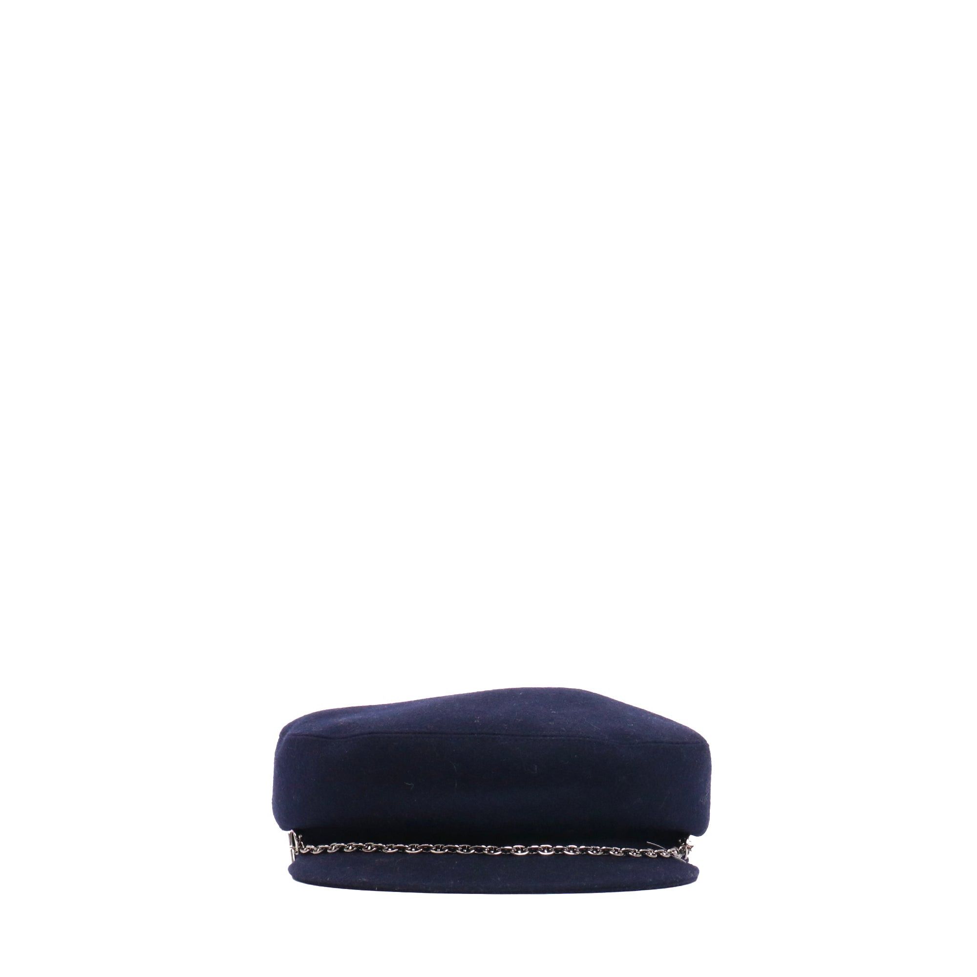 Hermes HERMÈS - Belle-Ile Hermès cap in navy blue cashmere (T57) Size ONE SIZE - 2 Thumbnail