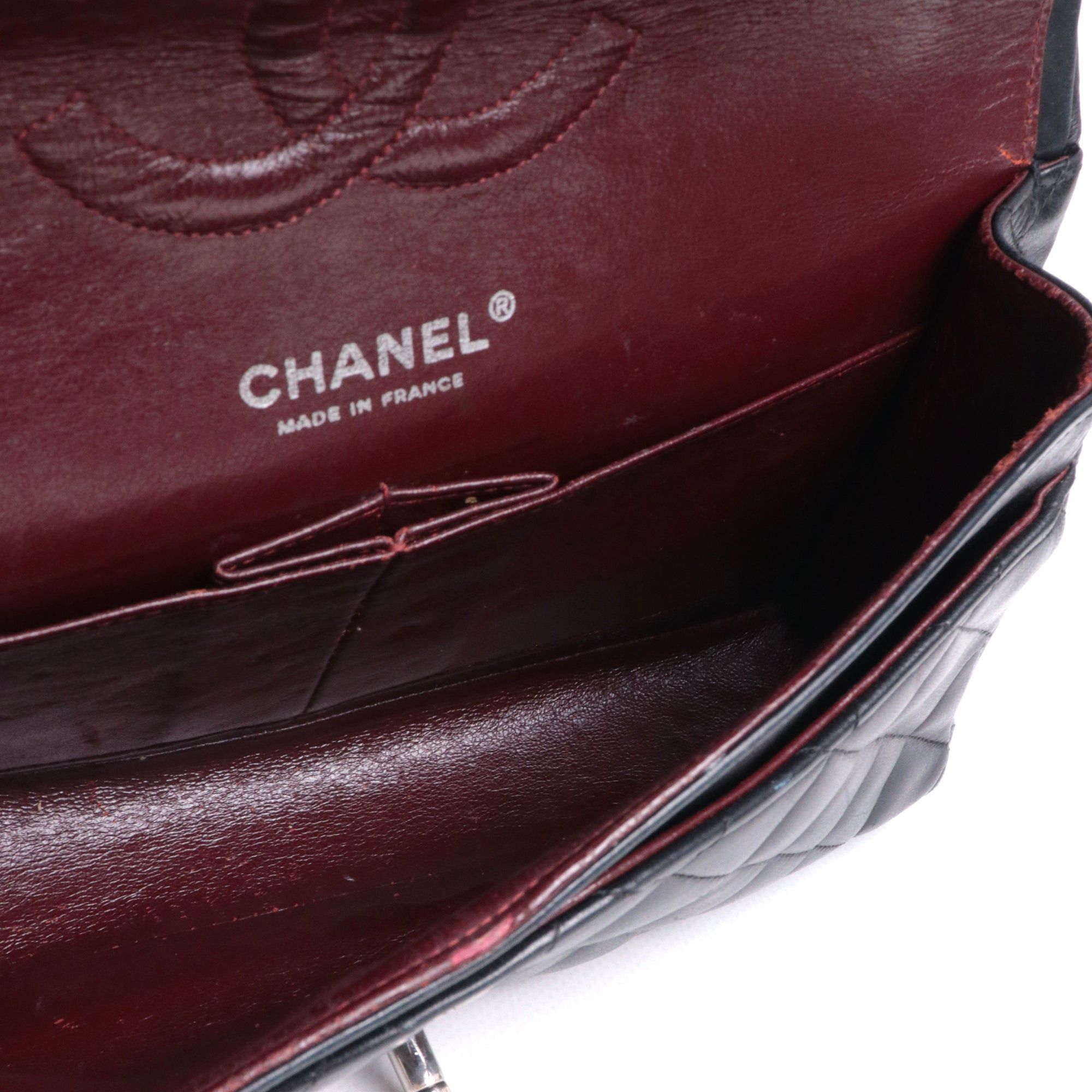 Chanel CHANEL - Chanel Timeless/Classique medium double flap handbag in black smooth leather Size ONE SIZE - 7 Thumbnail