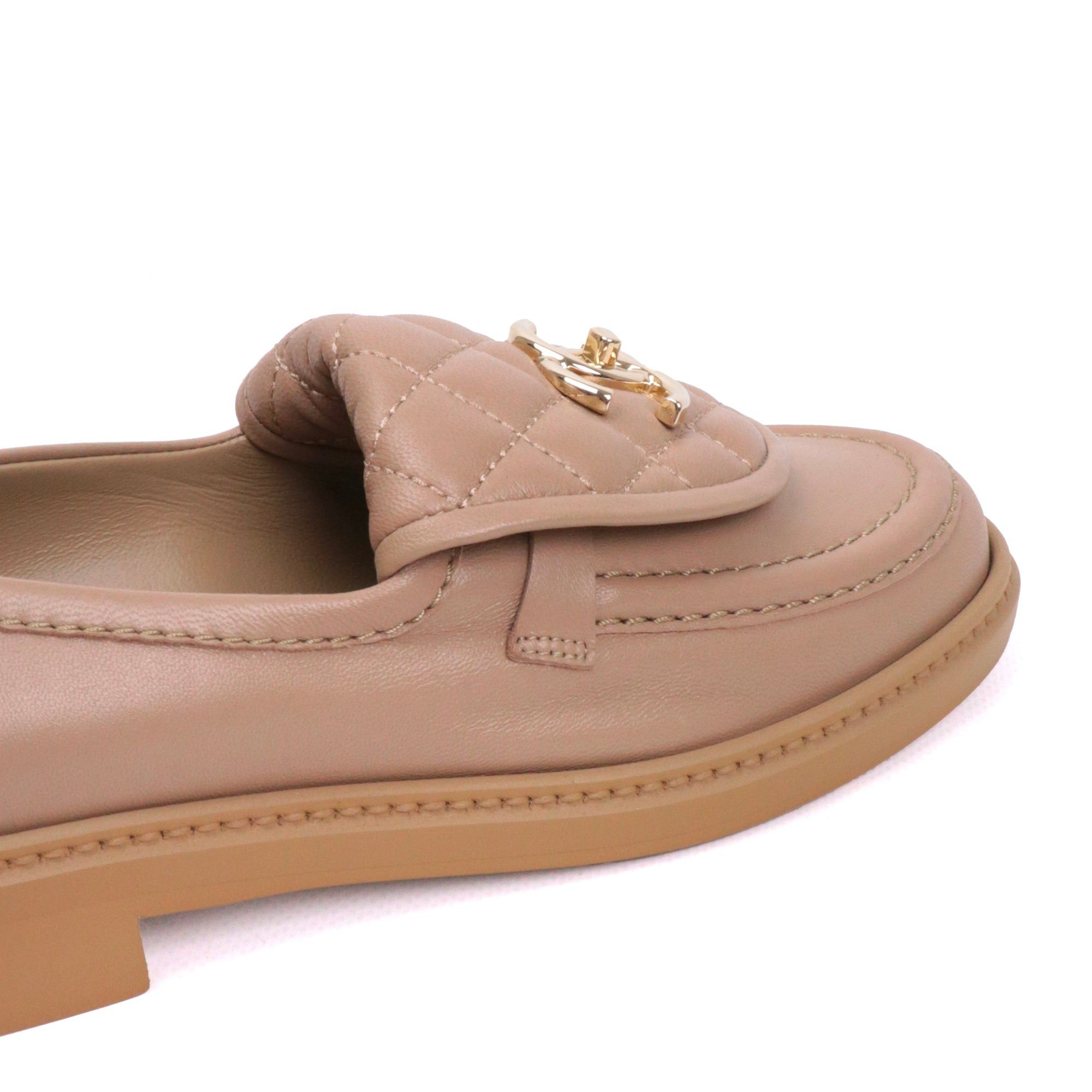 Chanel CHANEL - Chanel nude leather loafers (T35) Size US 4 / IT 34 - 6 Thumbnail