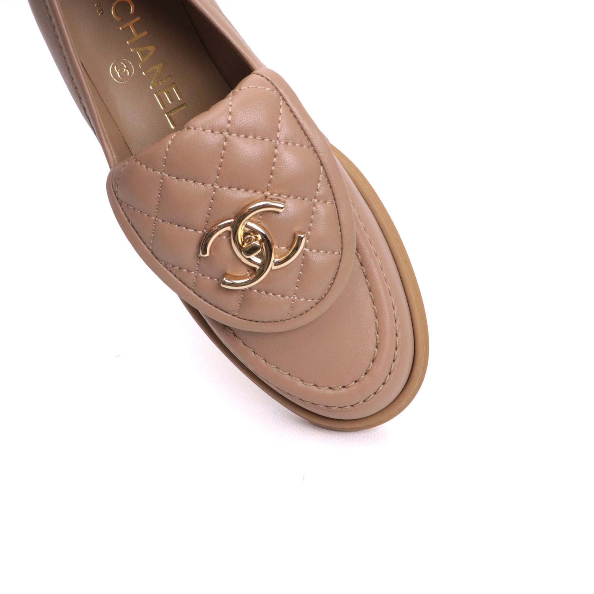 Chanel CHANEL - Chanel nude leather loafers (T35) Size US 4 / IT 34 - 4 Thumbnail