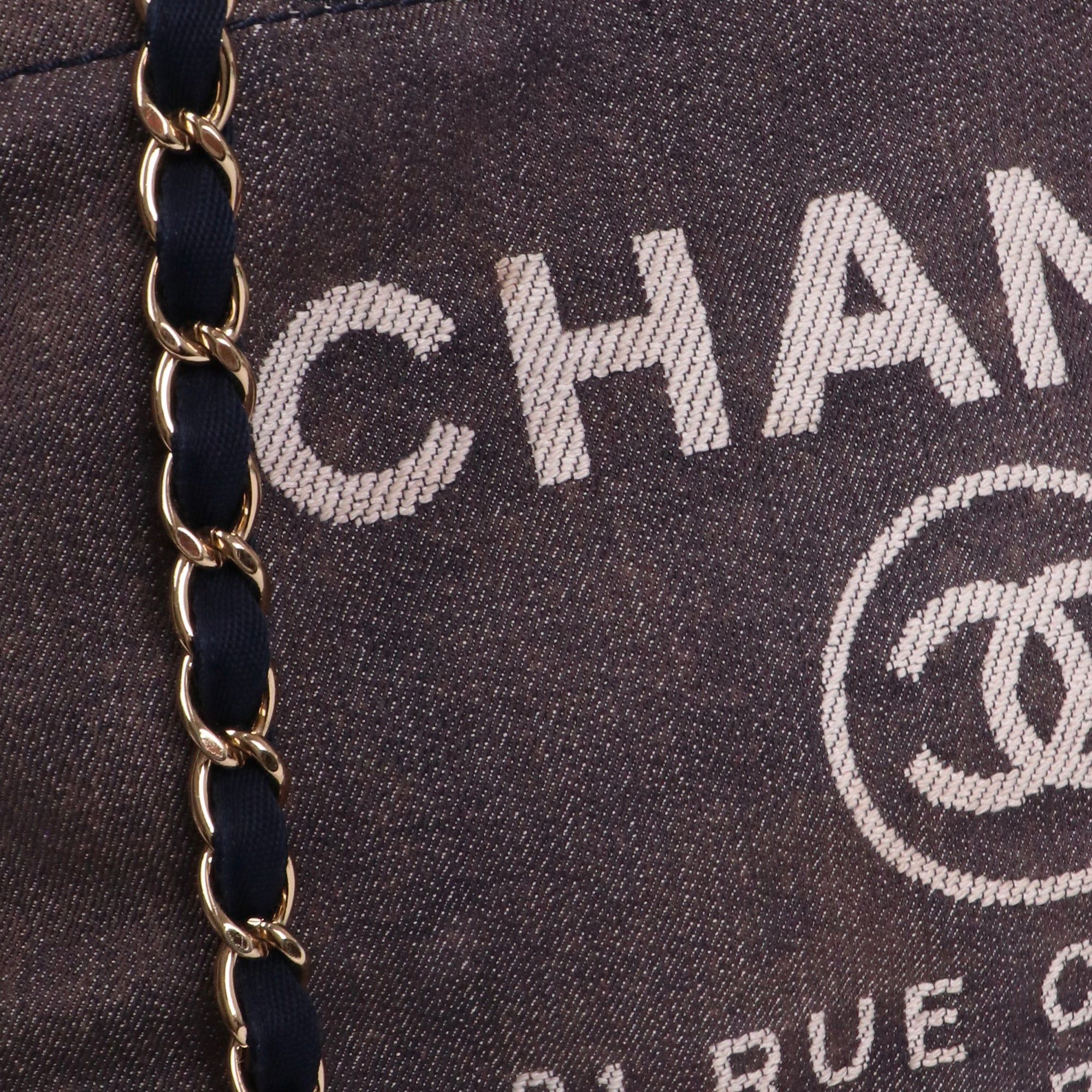 Chanel CHANEL - Chanel Deauville tote bag in navy blue canvas Size ONE SIZE - 5 Thumbnail