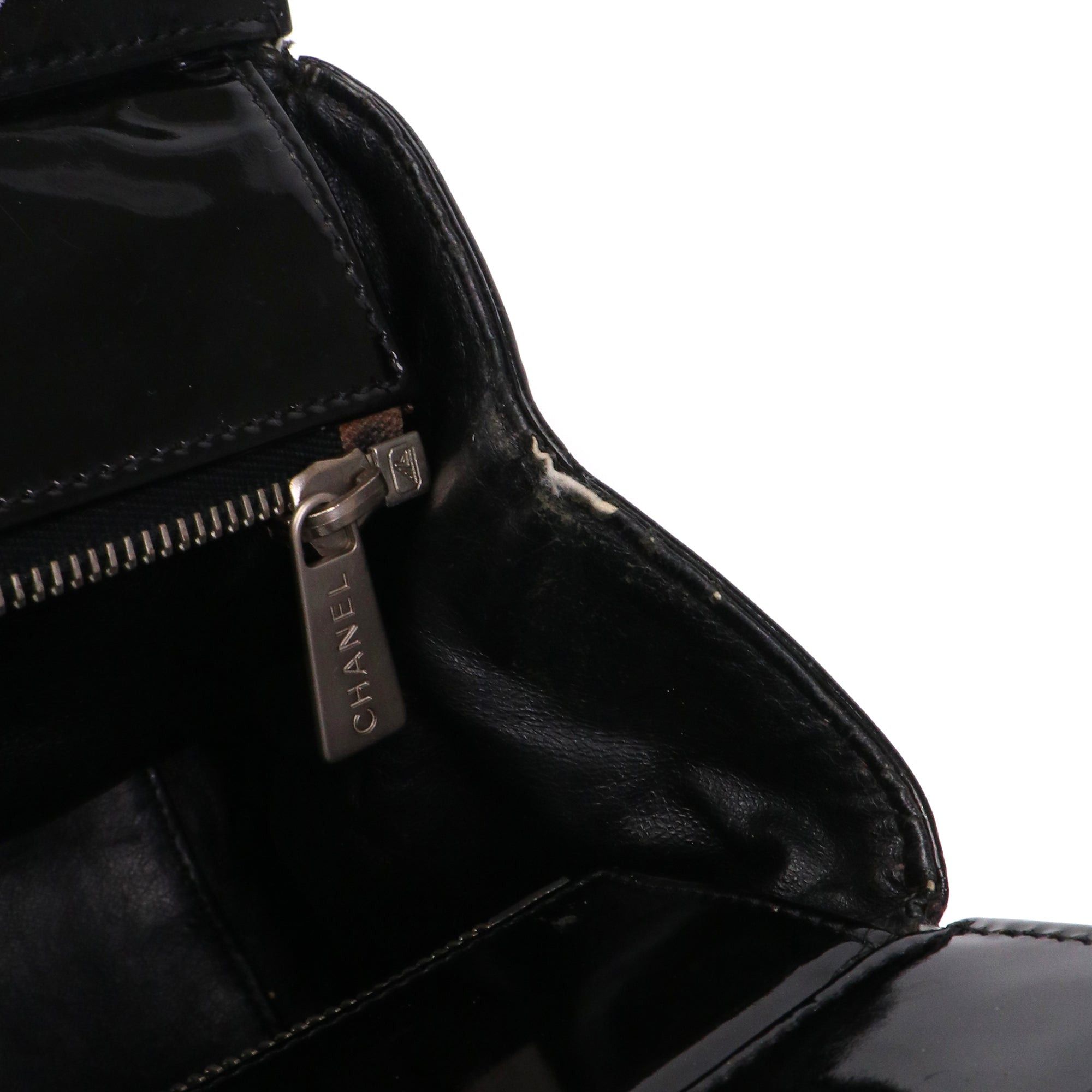 Chanel CHANEL - Chanel Shopping shoulder bag in black patent leather Size ONE SIZE - 9 Thumbnail