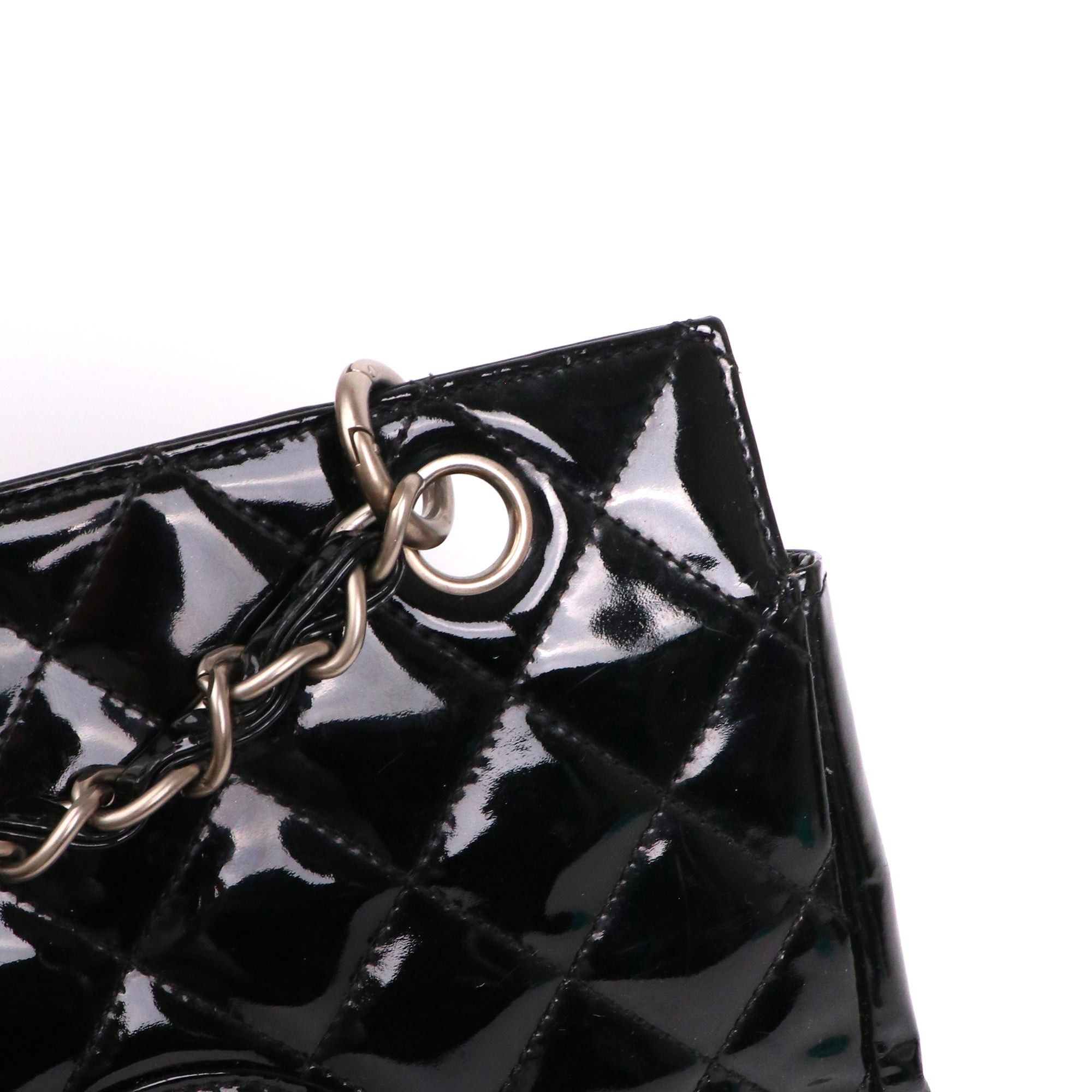 Chanel CHANEL - Chanel Shopping shoulder bag in black patent leather Size ONE SIZE - 6 Thumbnail